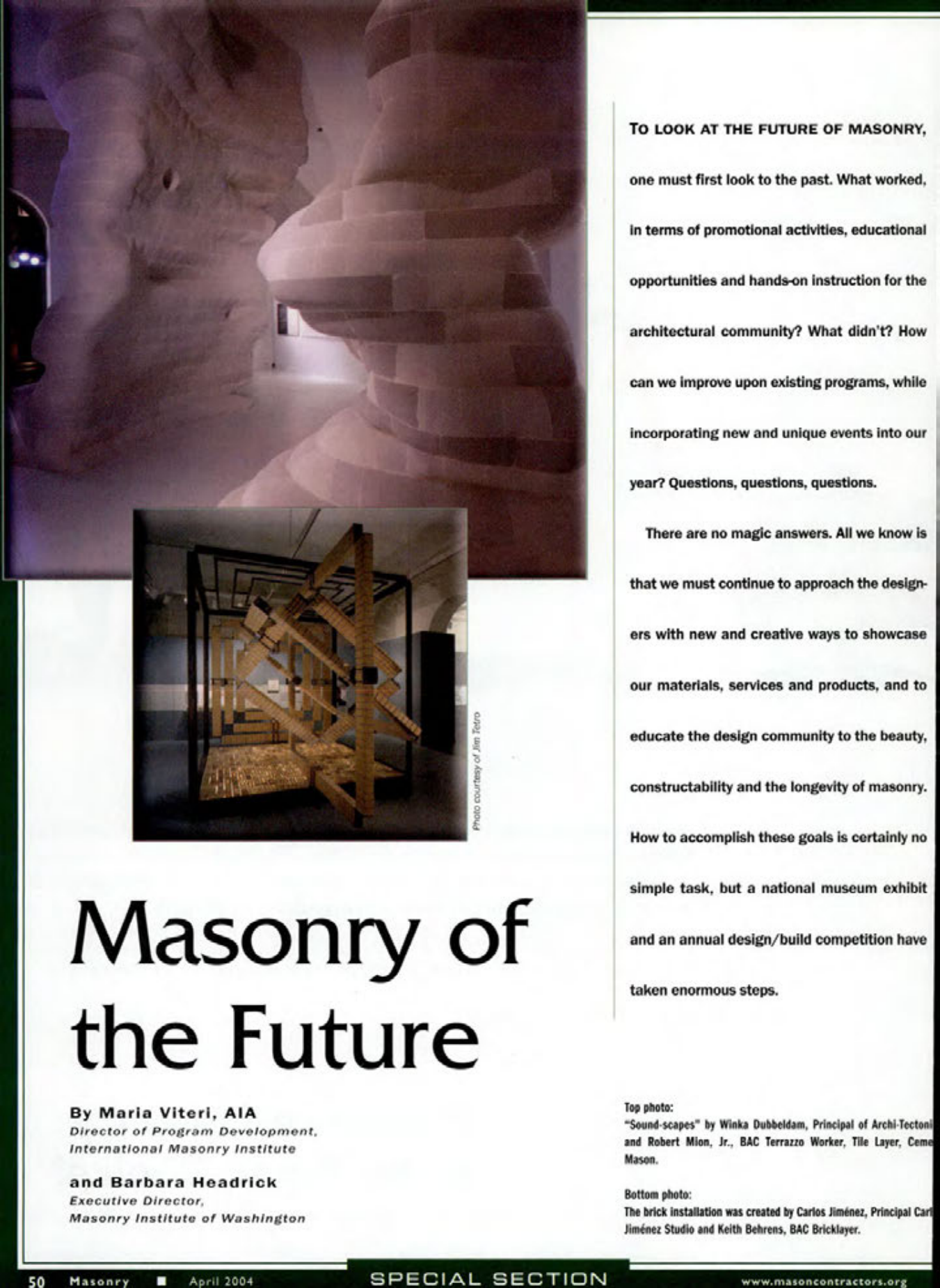 Masonry Magazine April 2004 Page. 52