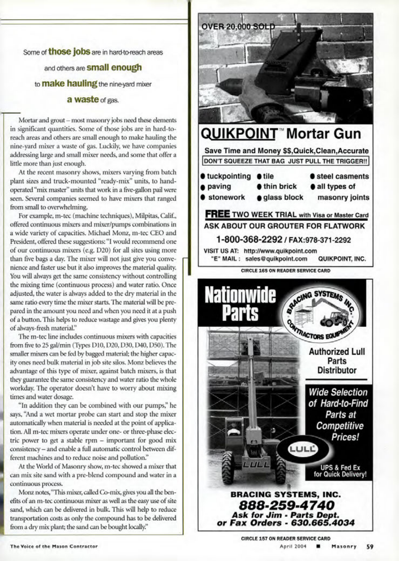 Masonry Magazine April 2004 Page. 61