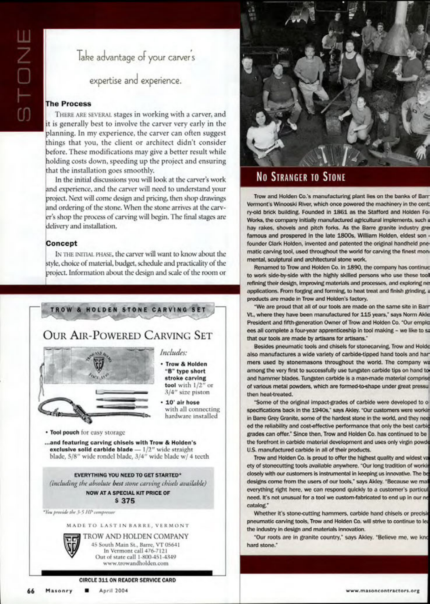 Masonry Magazine April 2004 Page. 68