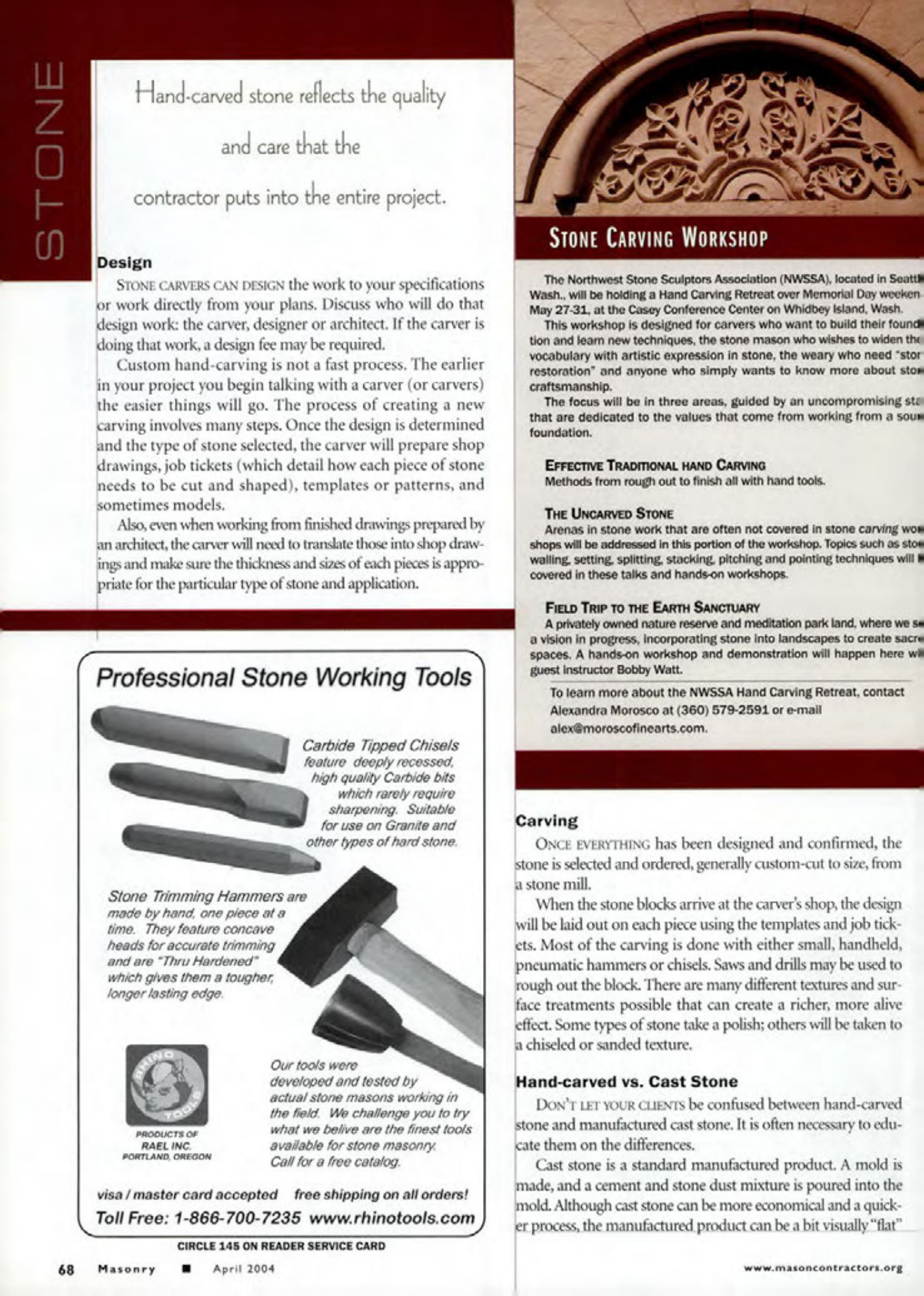 Masonry Magazine April 2004 Page. 70