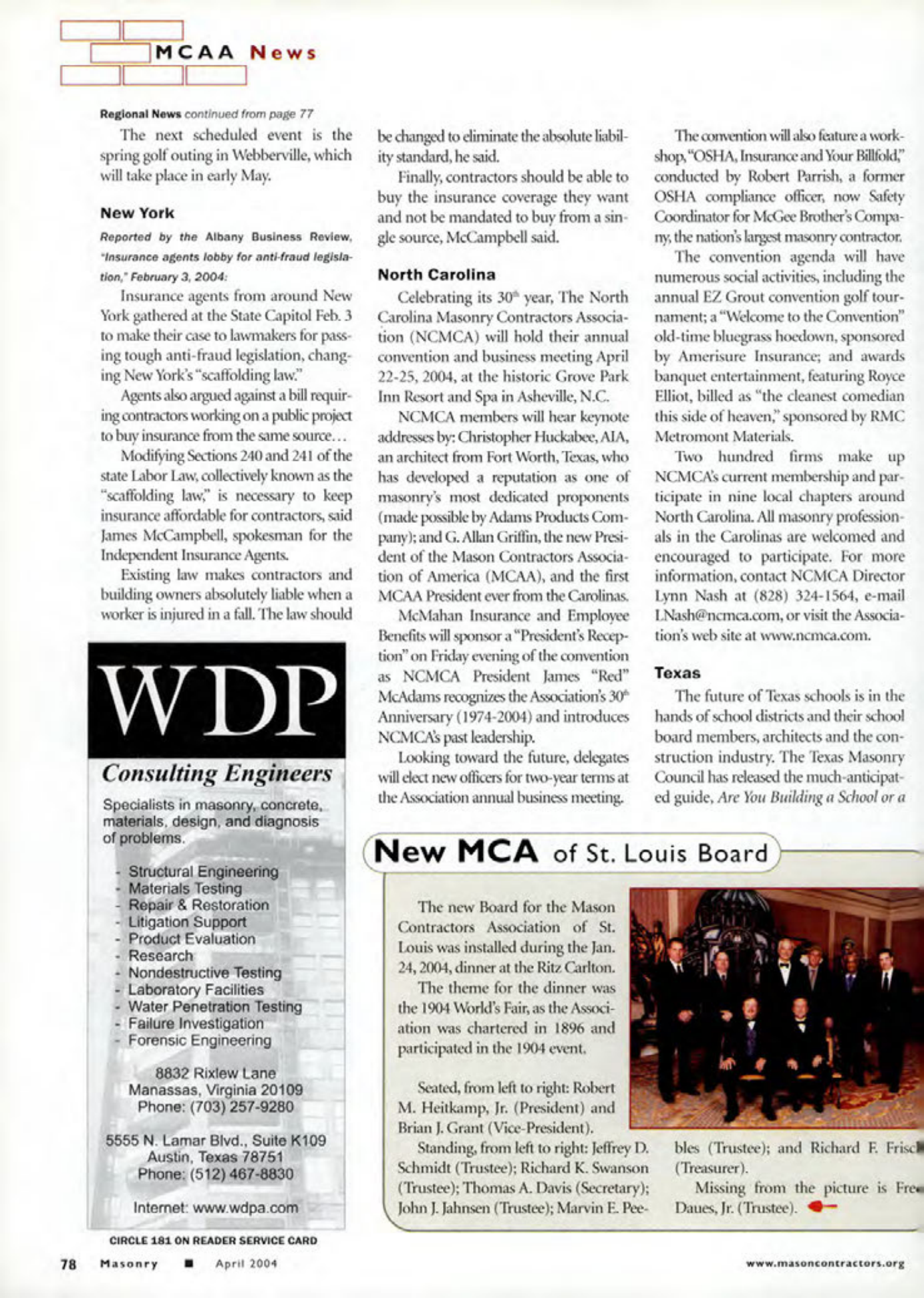 Masonry Magazine April 2004 Page. 80