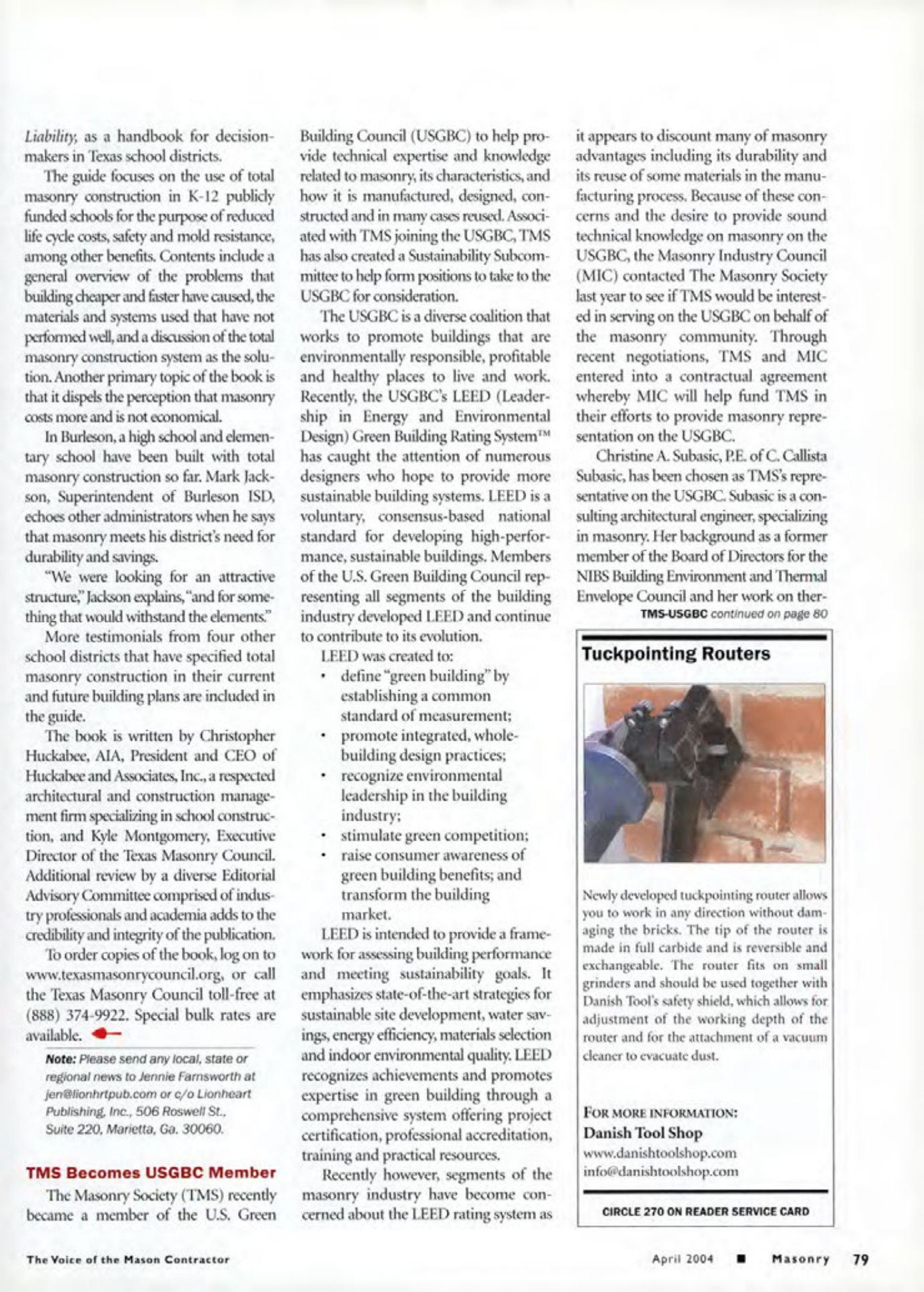 Masonry Magazine April 2004 Page. 81
