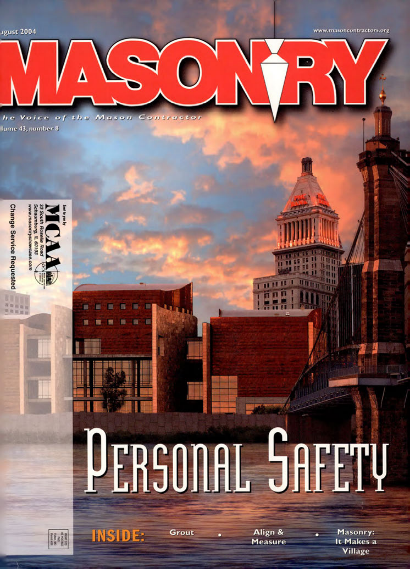 Masonry Magazine August 2004 Page. 1