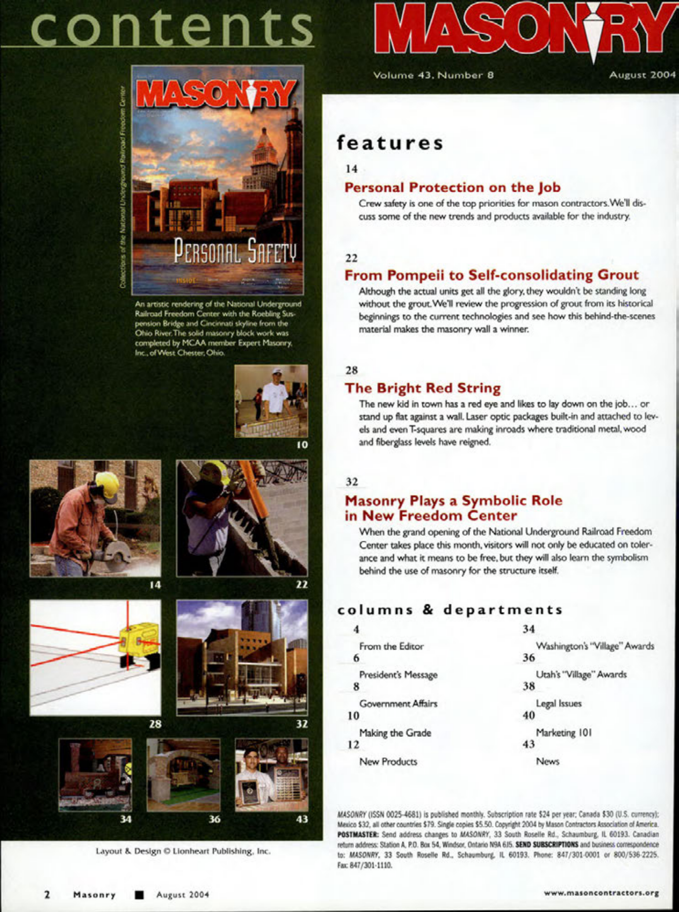Masonry Magazine August 2004 Page. 4