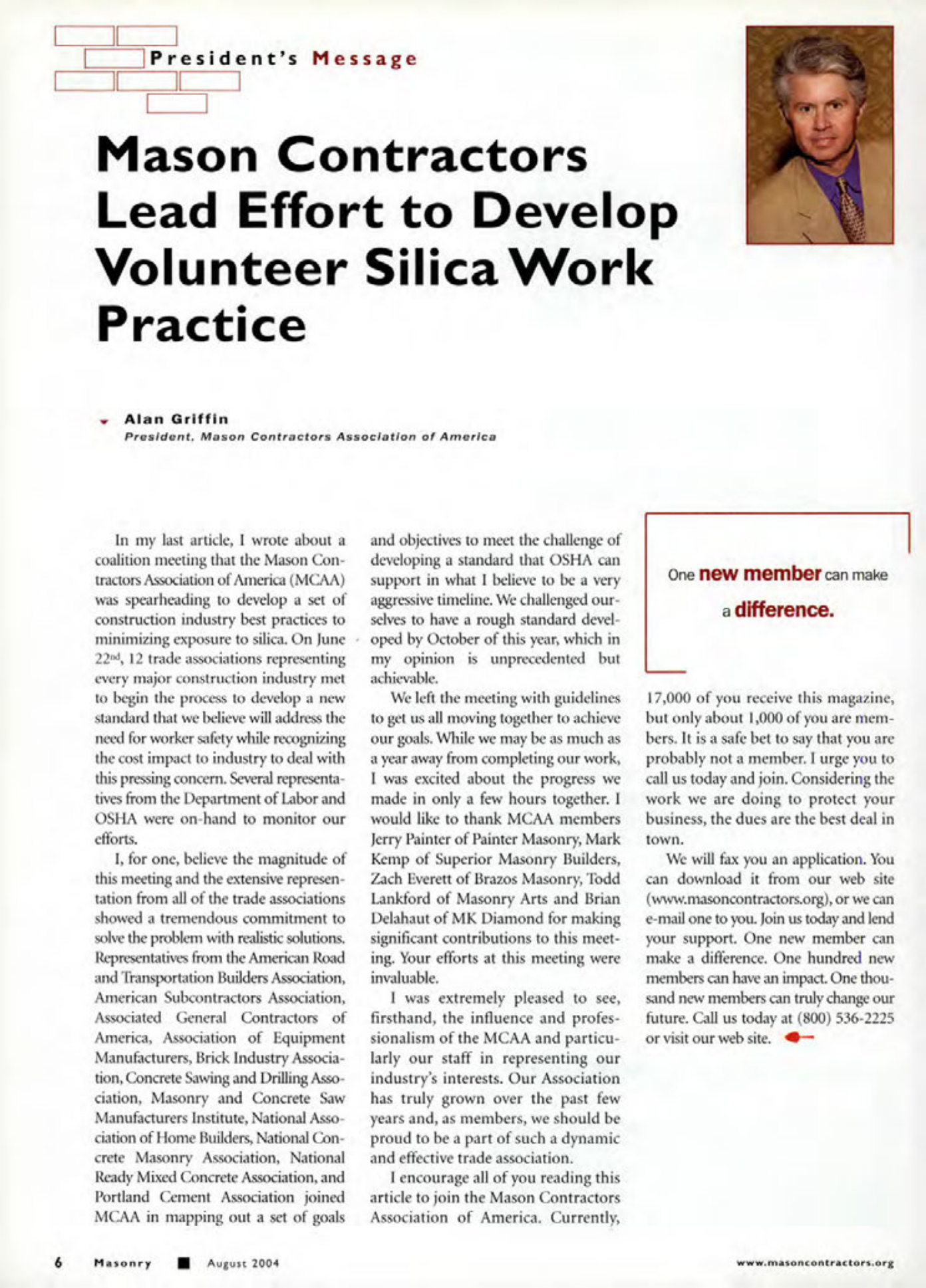 Masonry Magazine August 2004 Page. 8