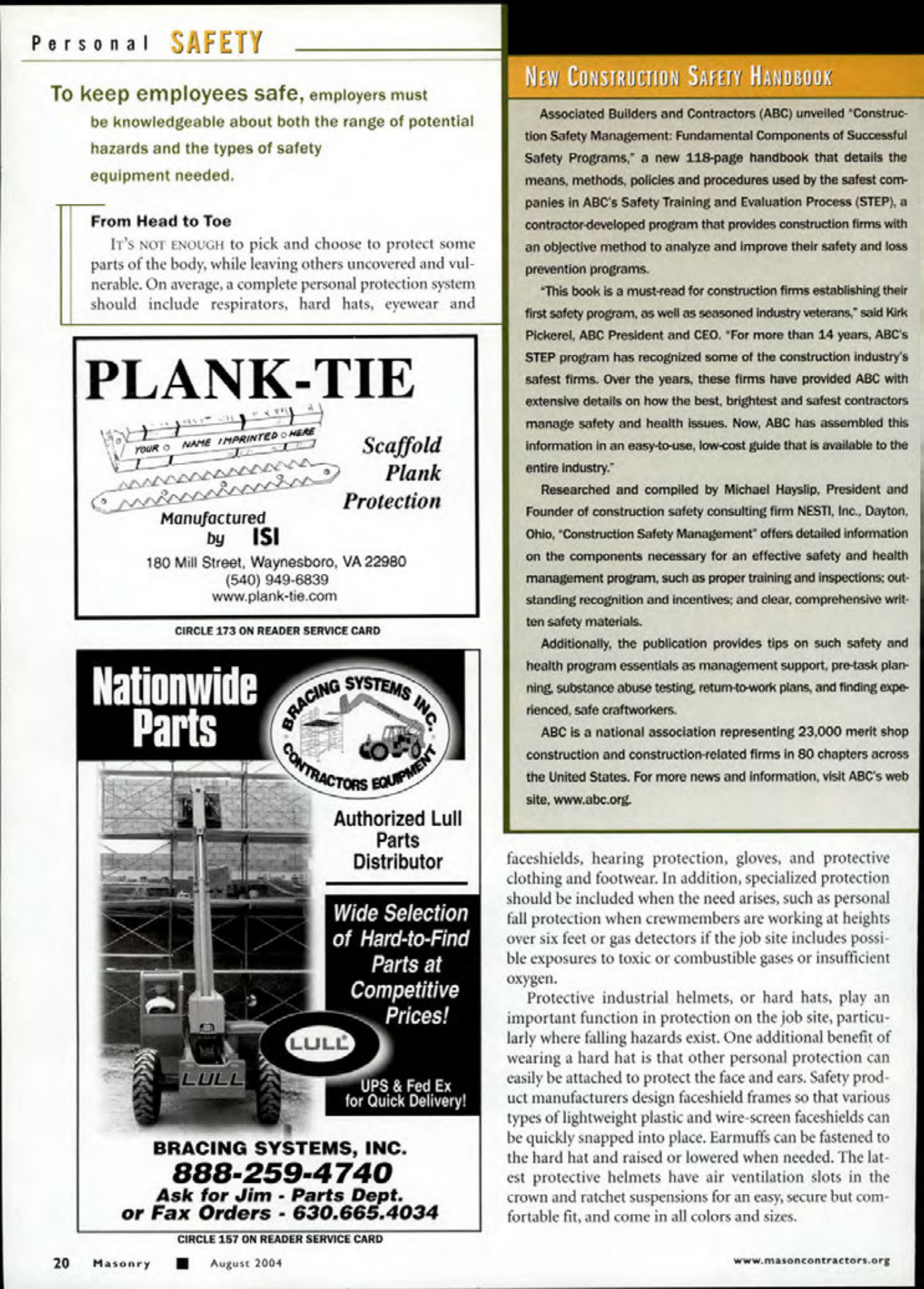 Masonry Magazine August 2004 Page. 22