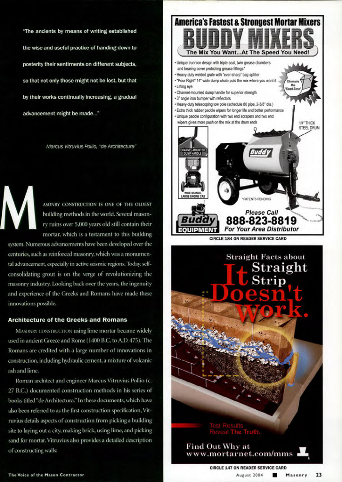 Masonry Magazine August 2004 Page. 25