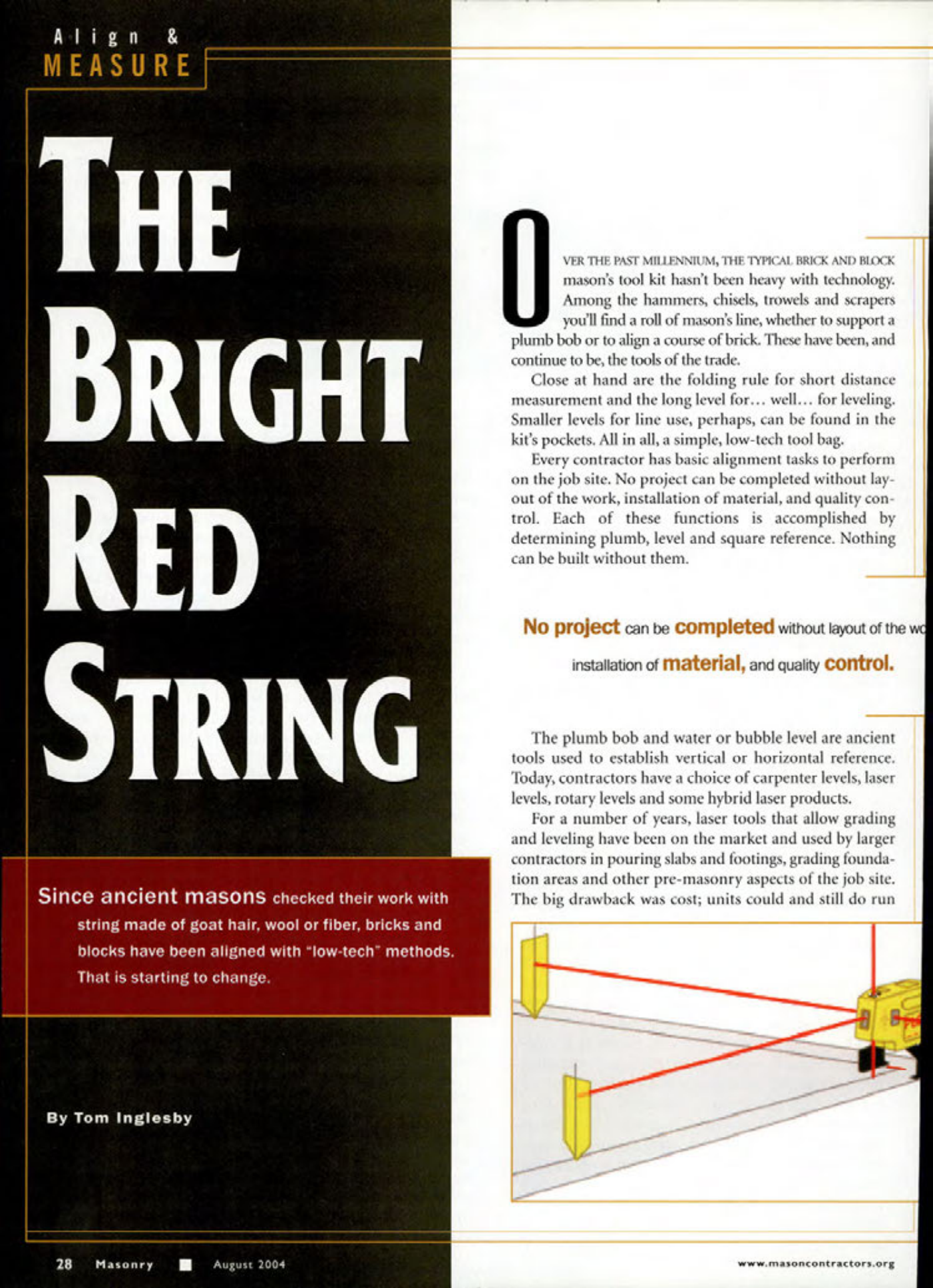 Masonry Magazine August 2004 Page. 30