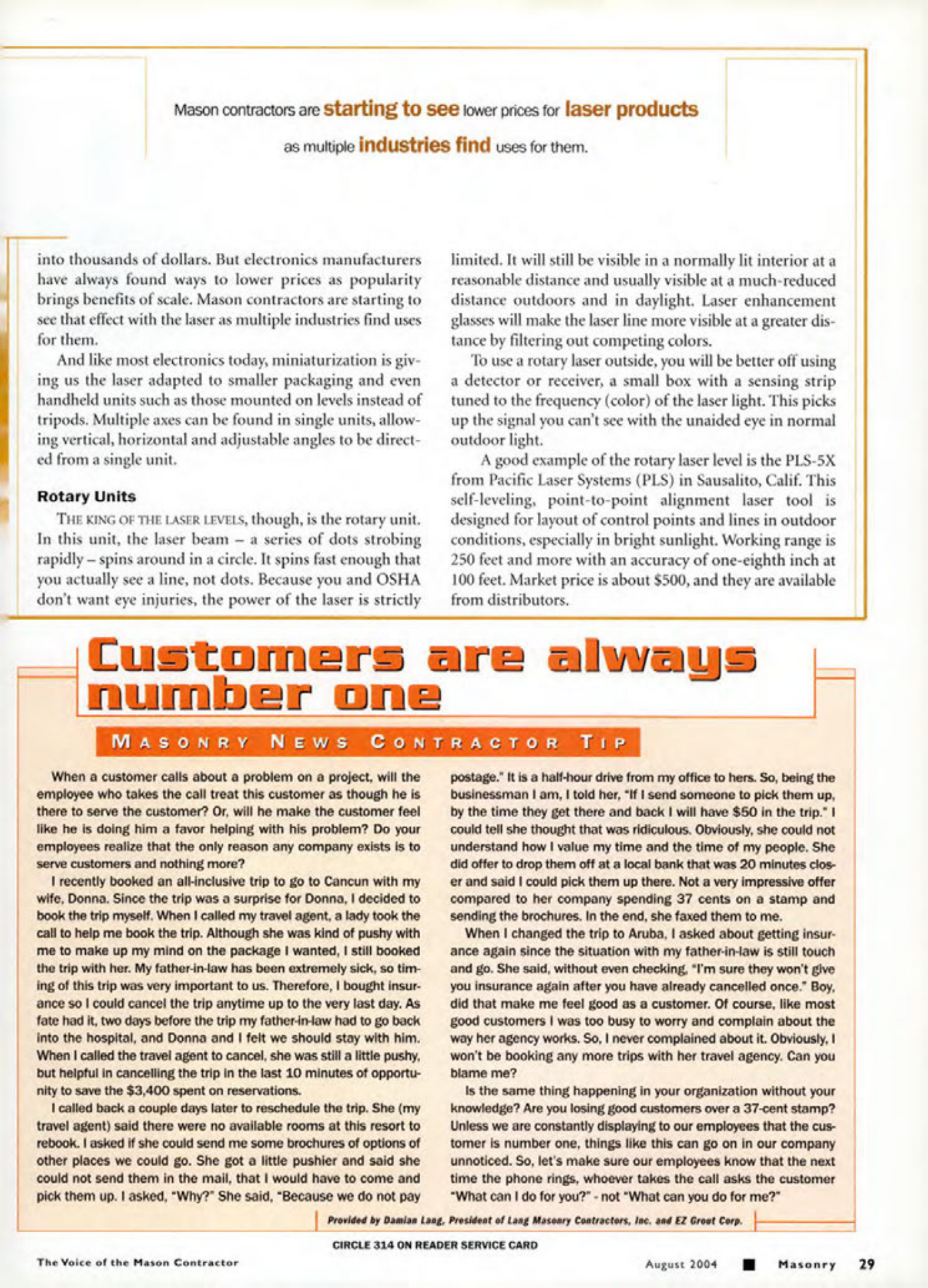 Masonry Magazine August 2004 Page. 31