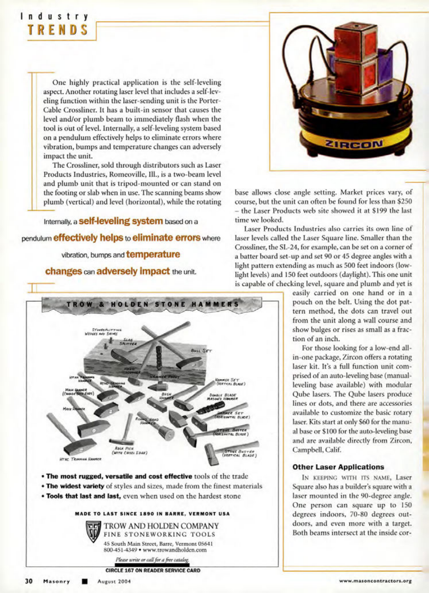 Masonry Magazine August 2004 Page. 32