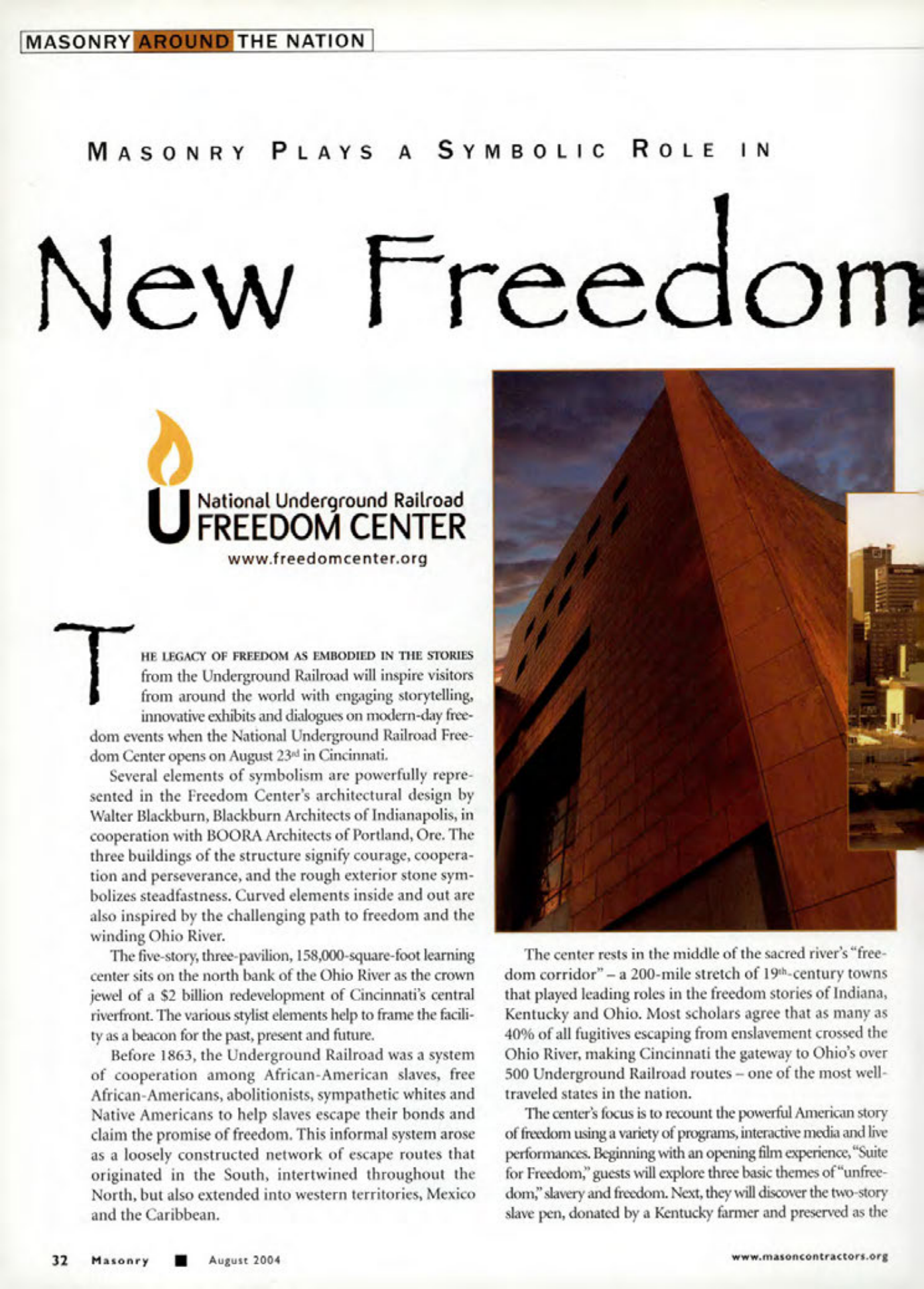 Masonry Magazine August 2004 Page. 34