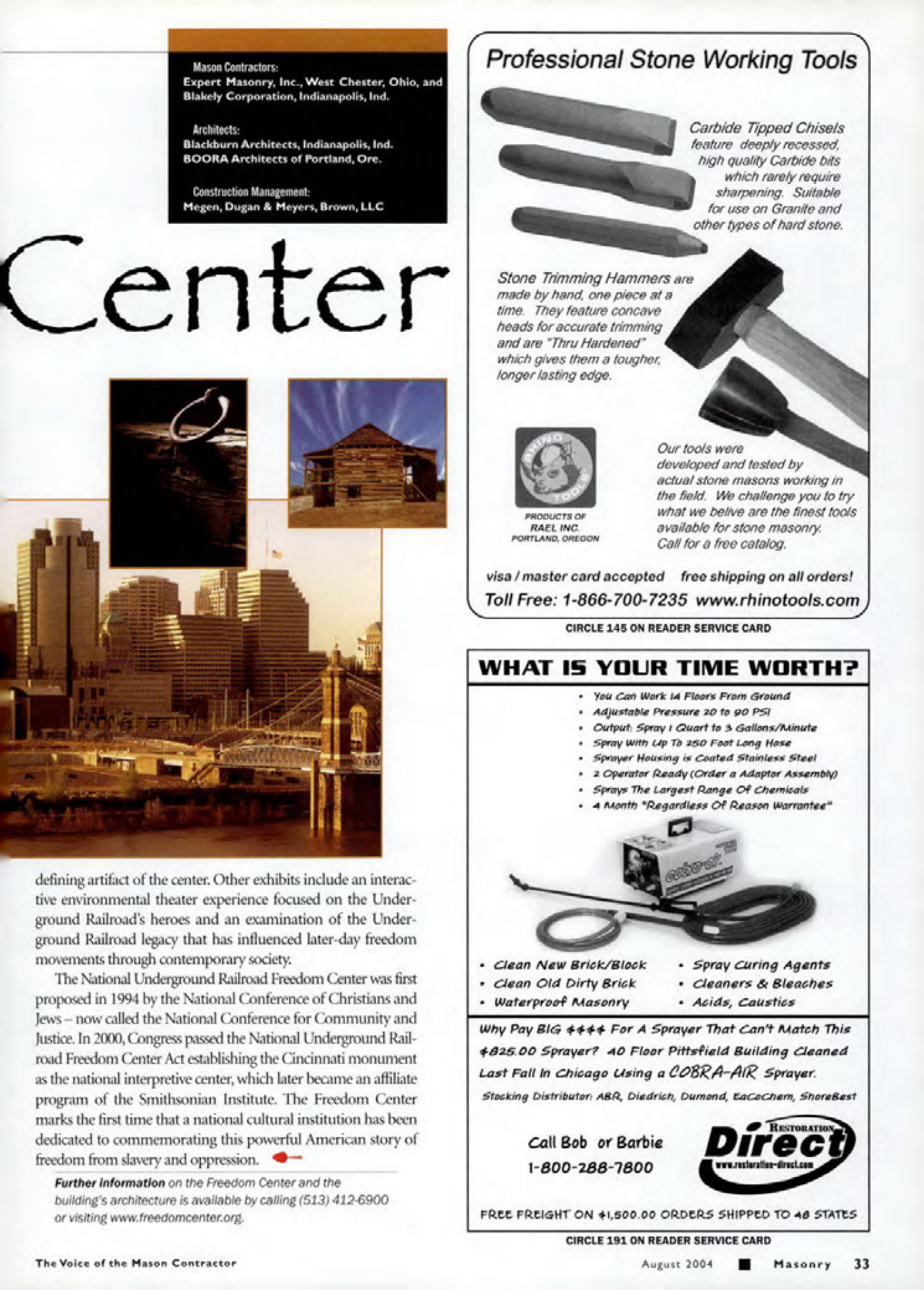Masonry Magazine August 2004 Page. 35