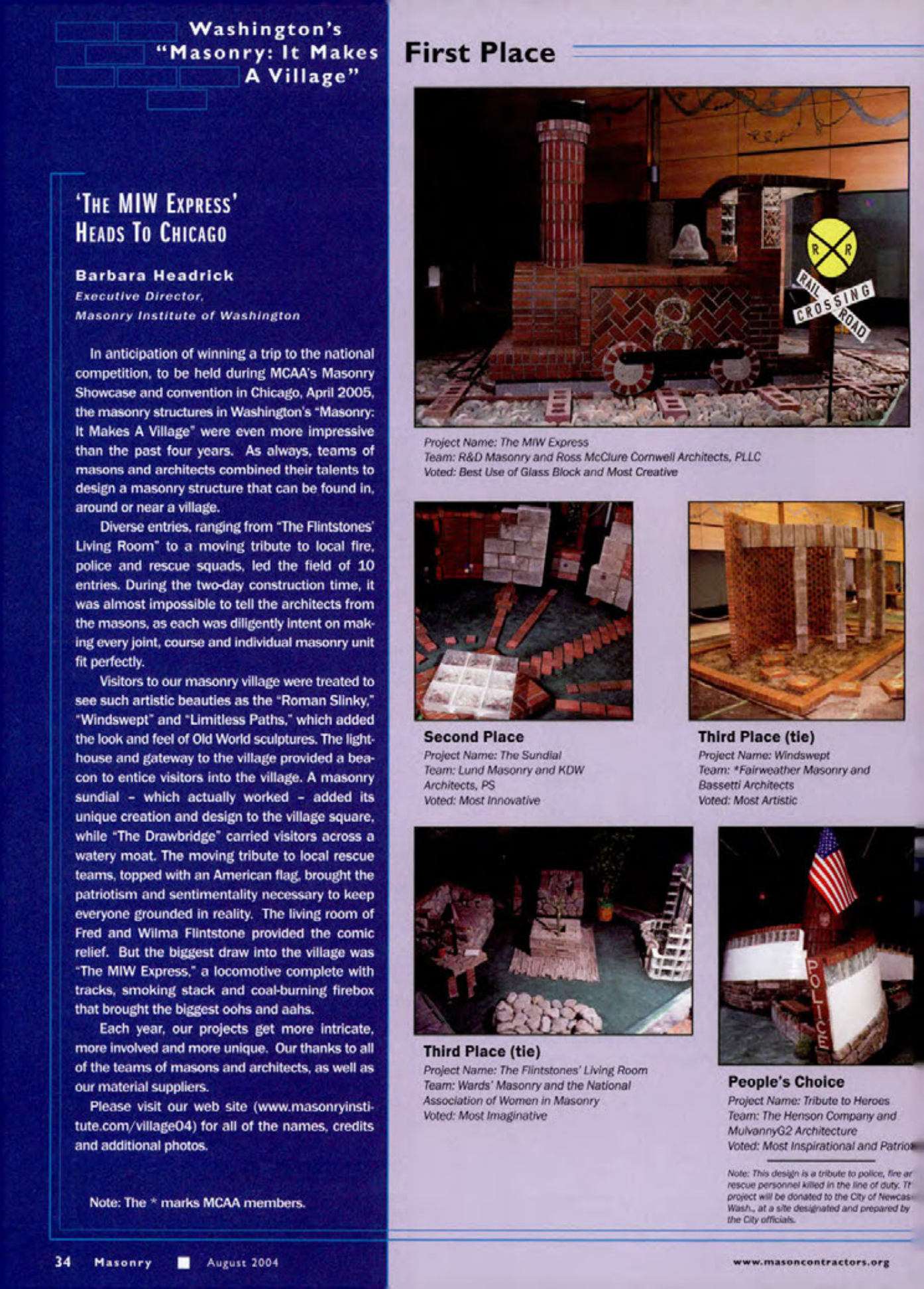 Masonry Magazine August 2004 Page. 36