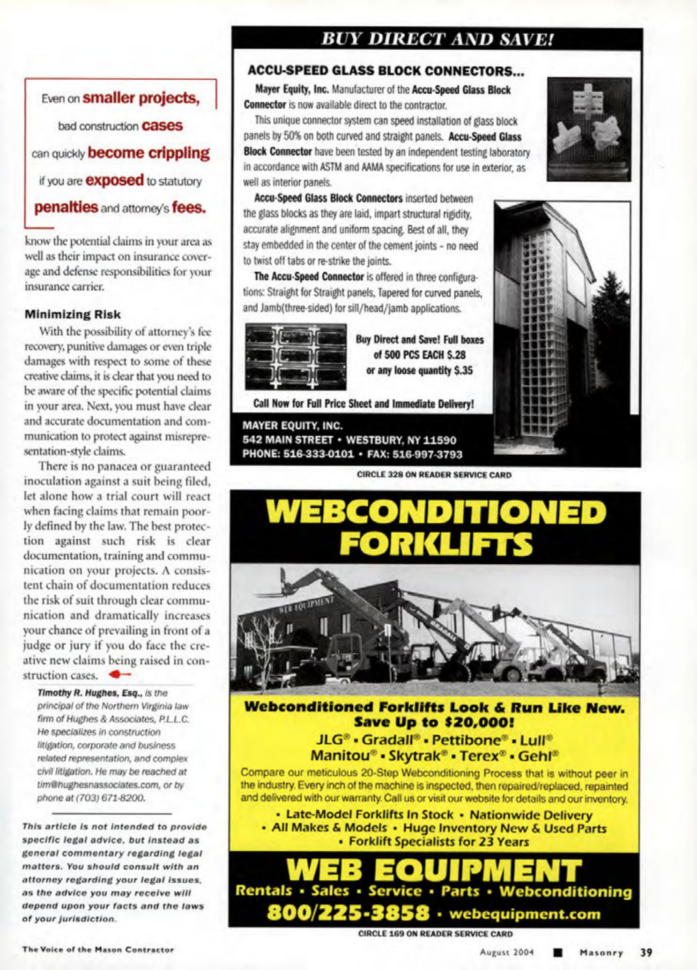 Masonry Magazine August 2004 Page. 41