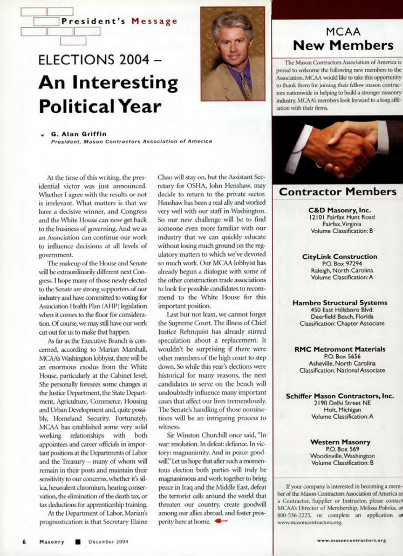 Masonry Magazine December 2004 Page. 5