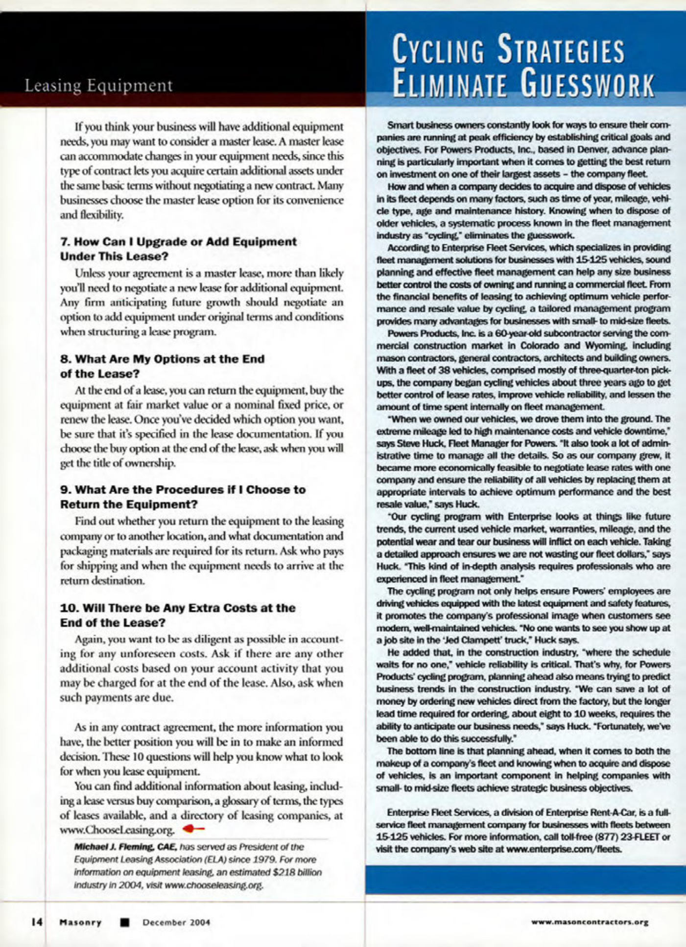 Masonry Magazine December 2004 Page. 13