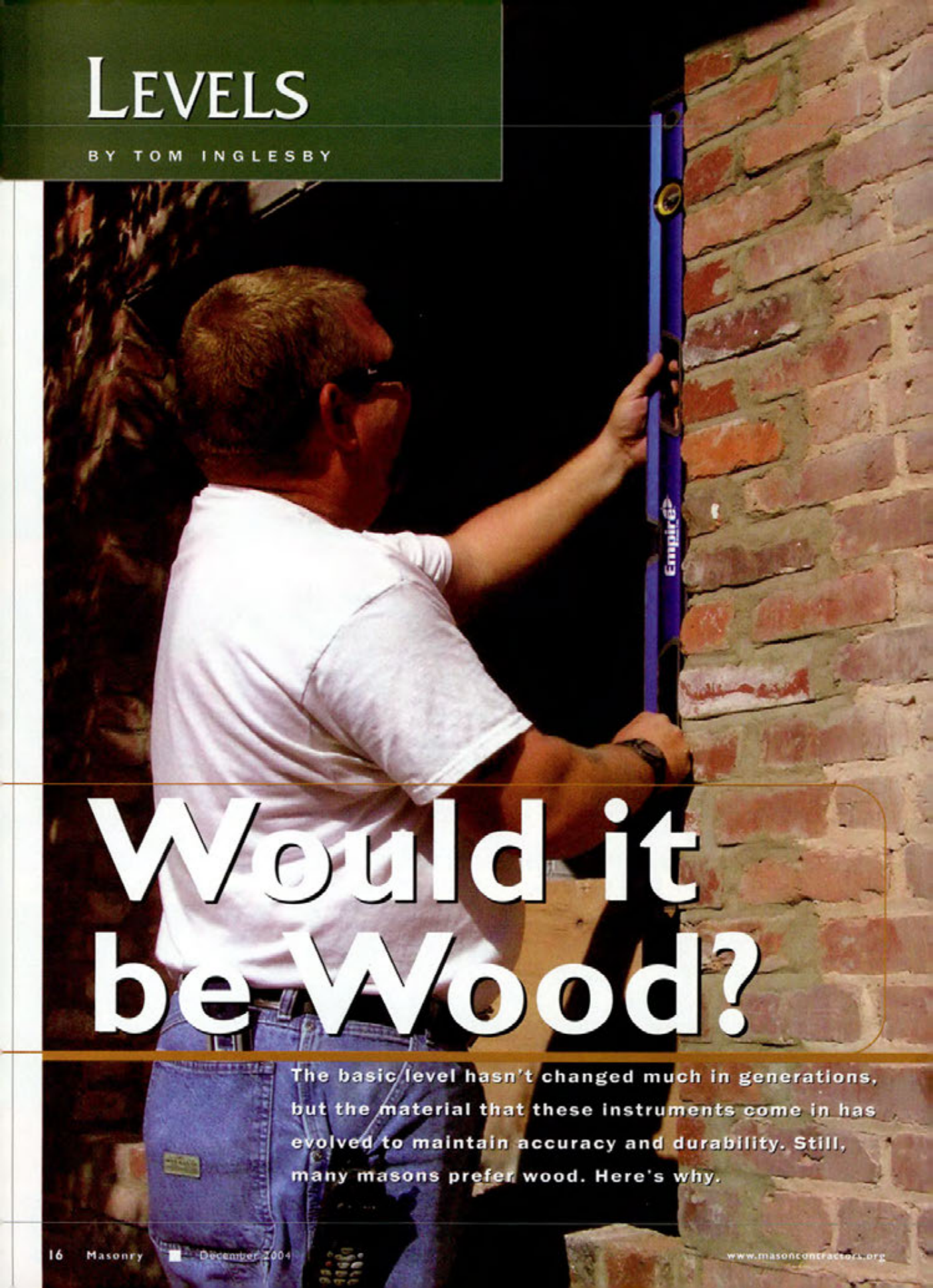 Masonry Magazine December 2004 Page. 15