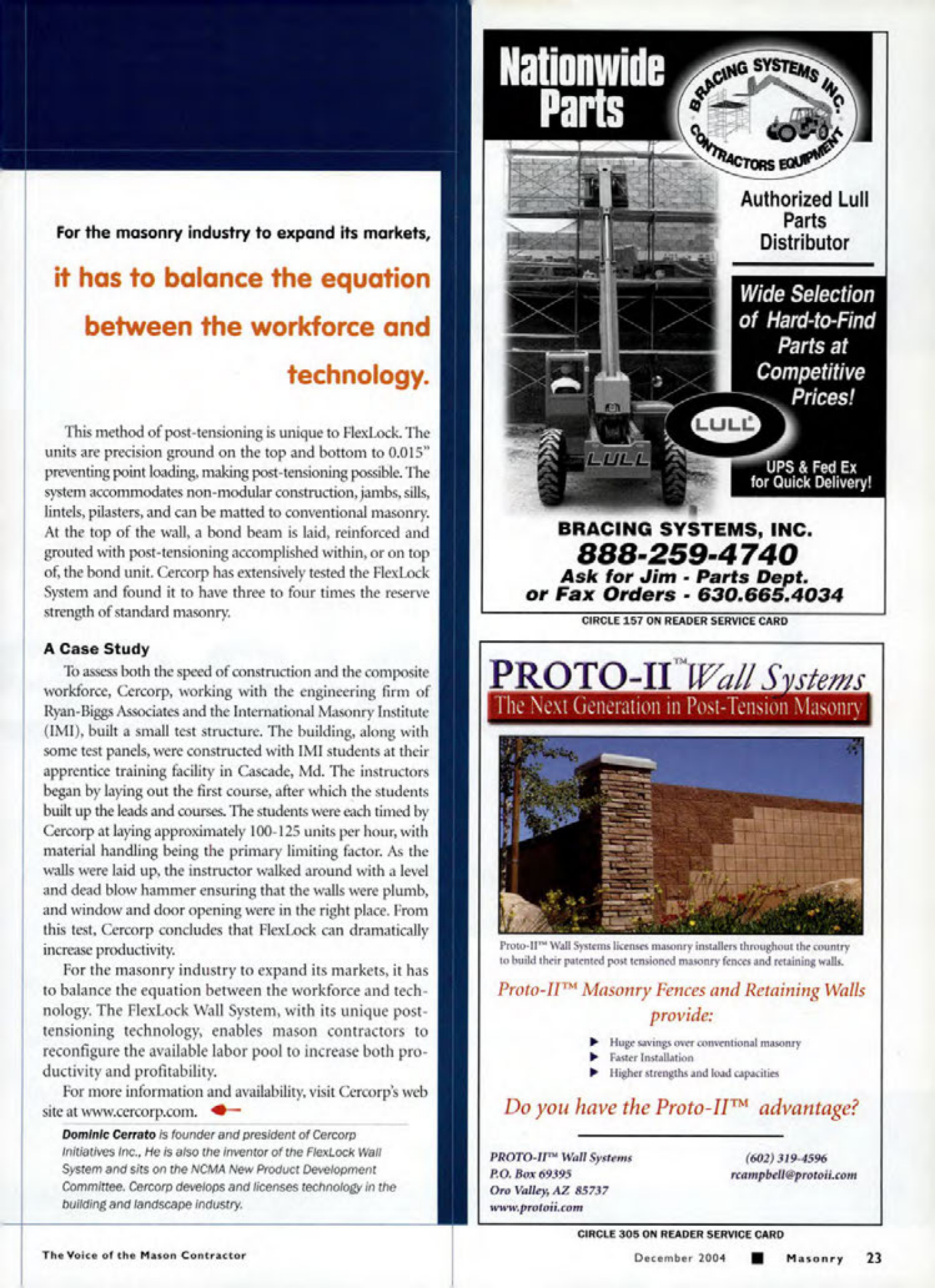 Masonry Magazine December 2004 Page. 22