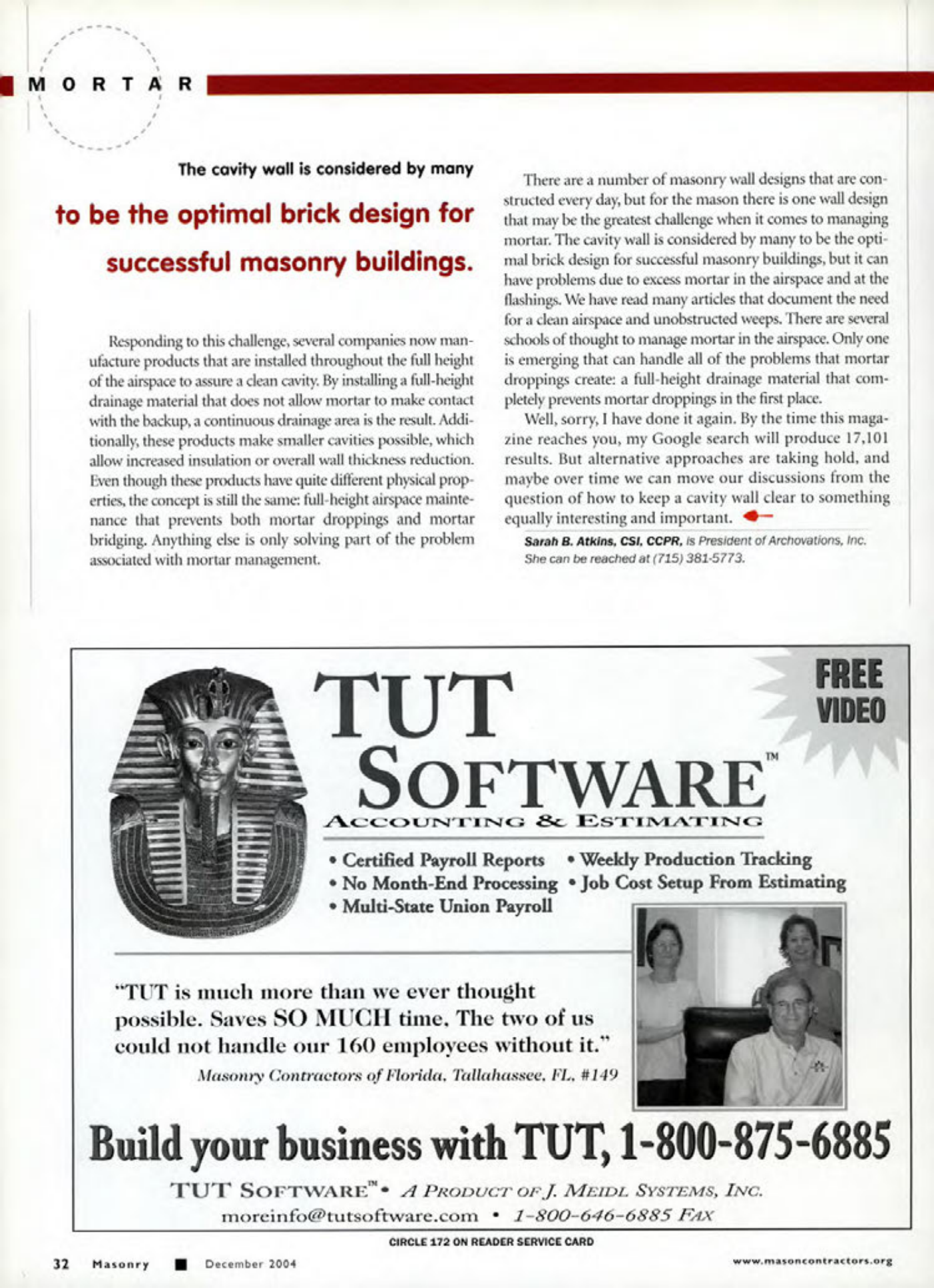 Masonry Magazine December 2004 Page. 31