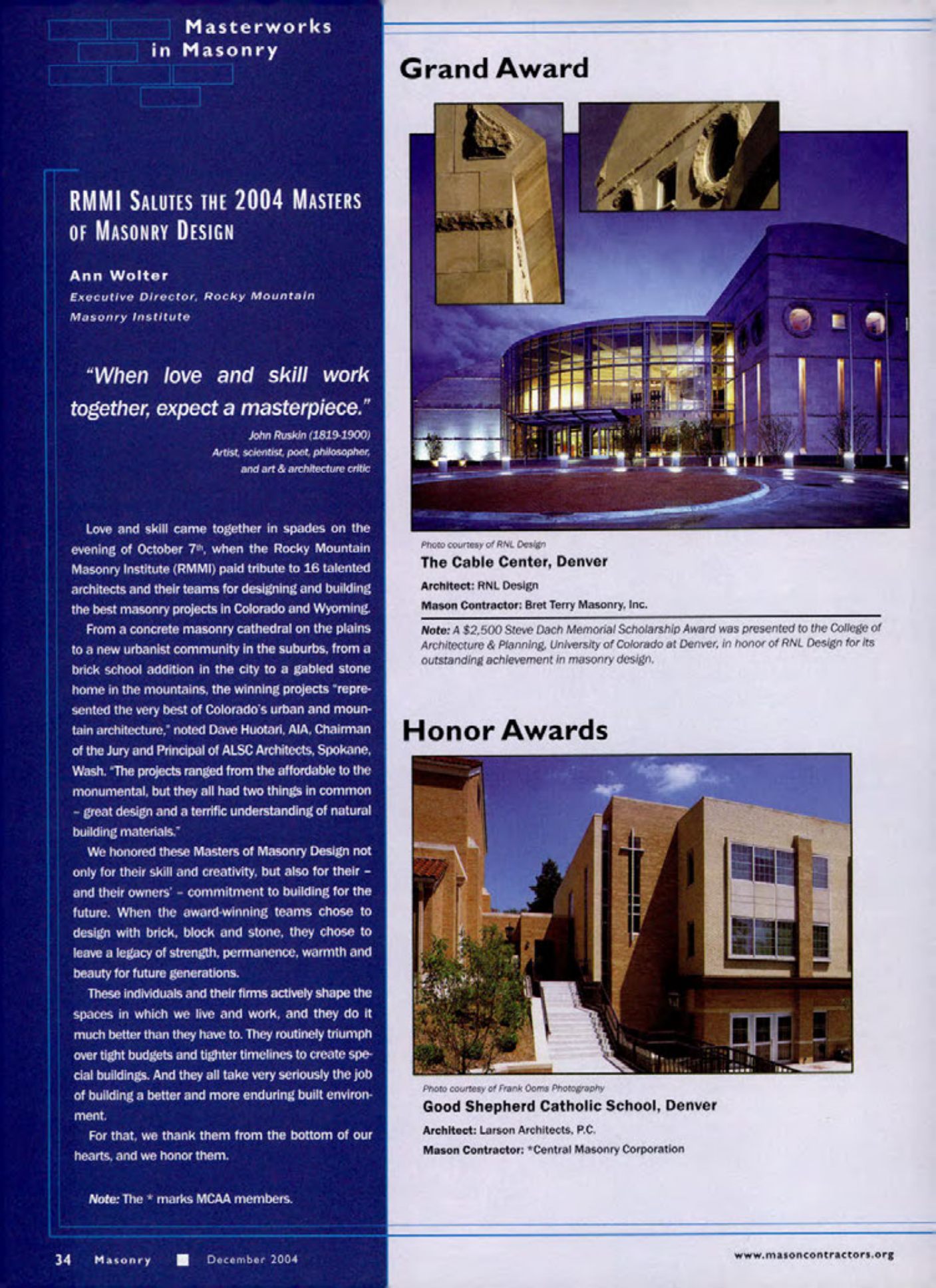 Masonry Magazine December 2004 Page. 33