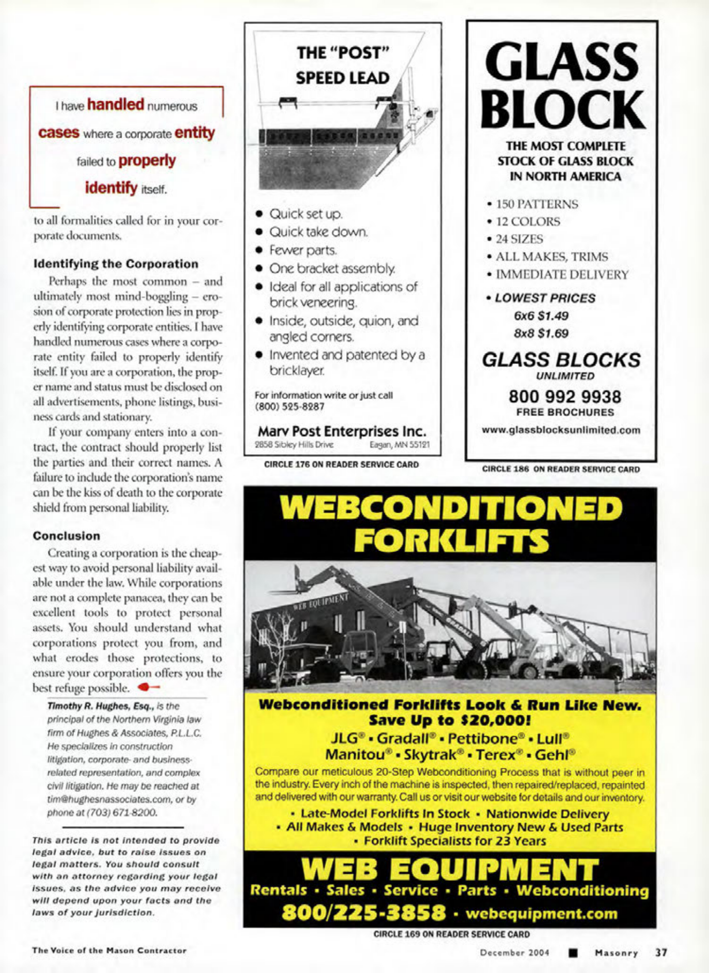 Masonry Magazine December 2004 Page. 36