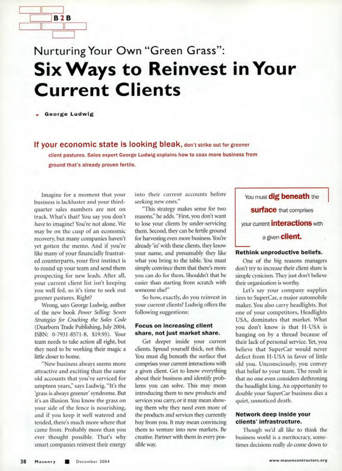 Masonry Magazine December 2004 Page. 37