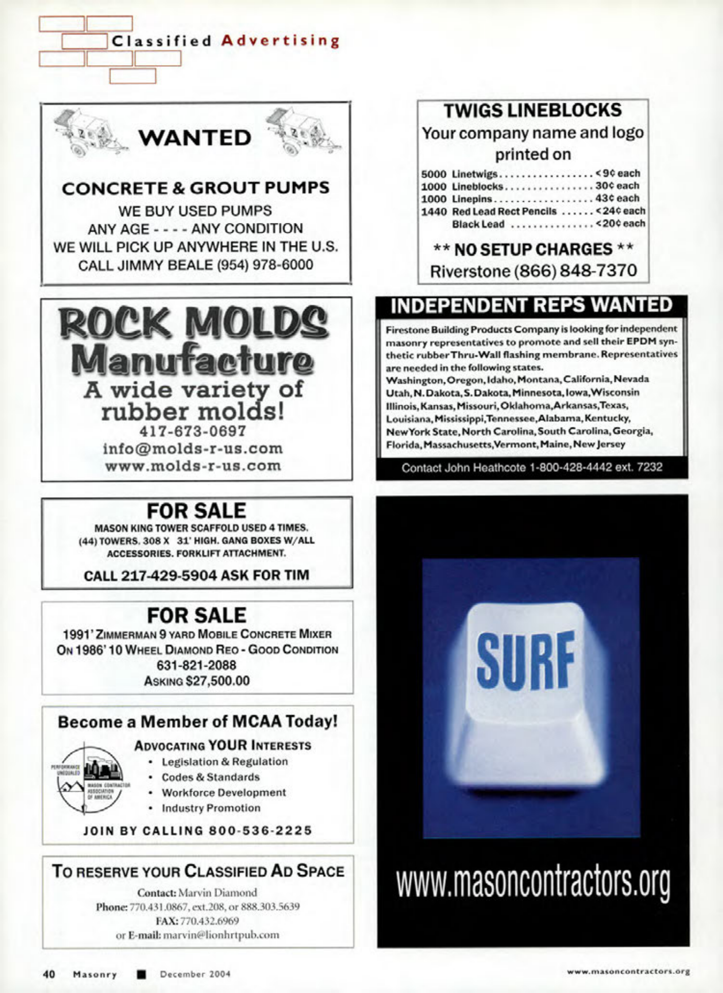 Masonry Magazine December 2004 Page. 39