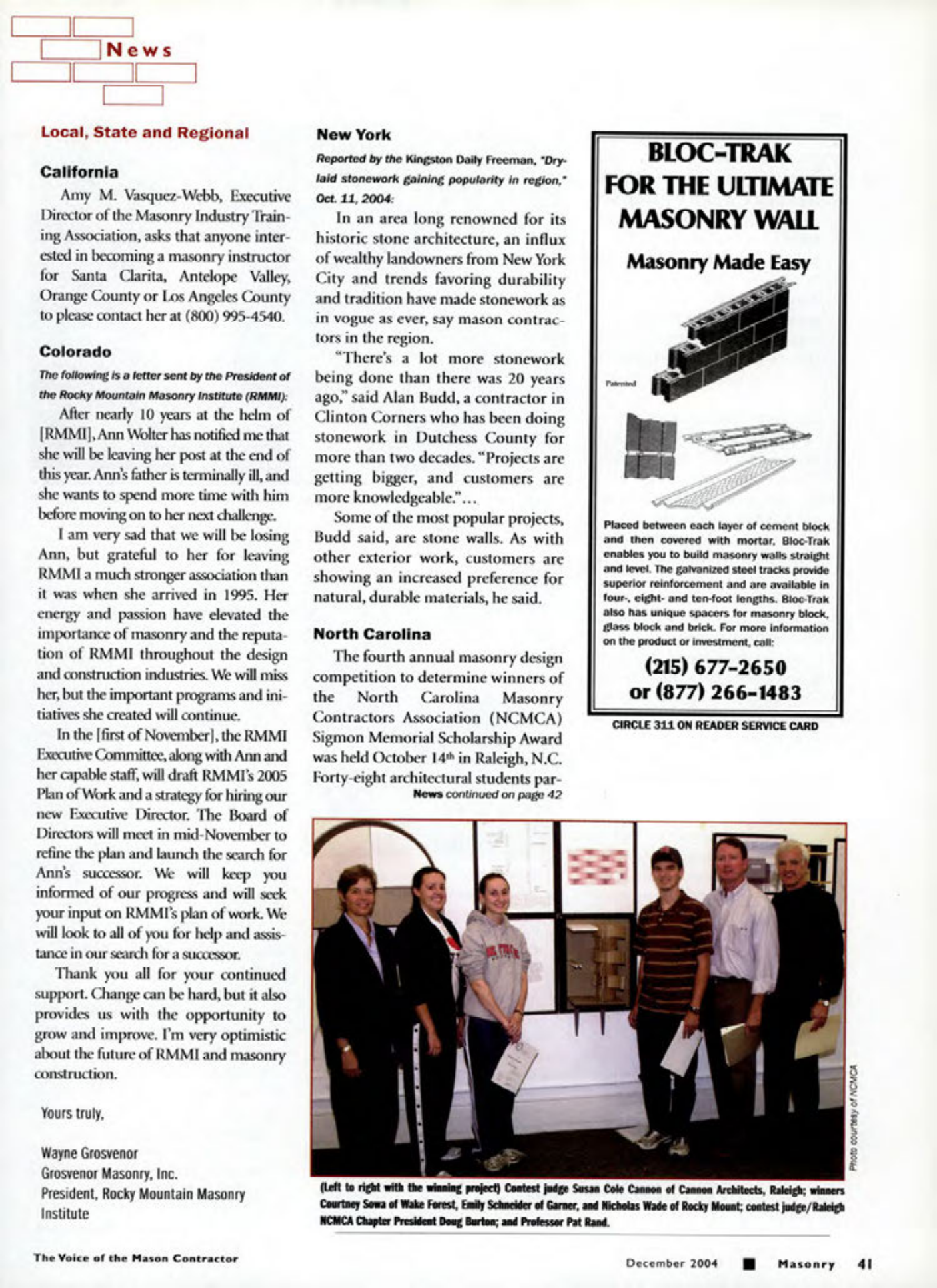 Masonry Magazine December 2004 Page. 40