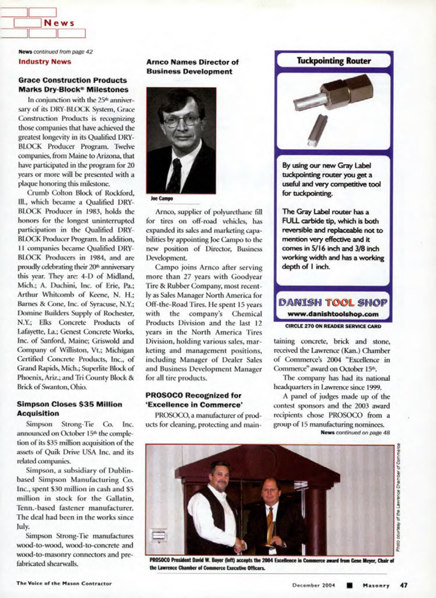 Masonry Magazine December 2004 Page. 46