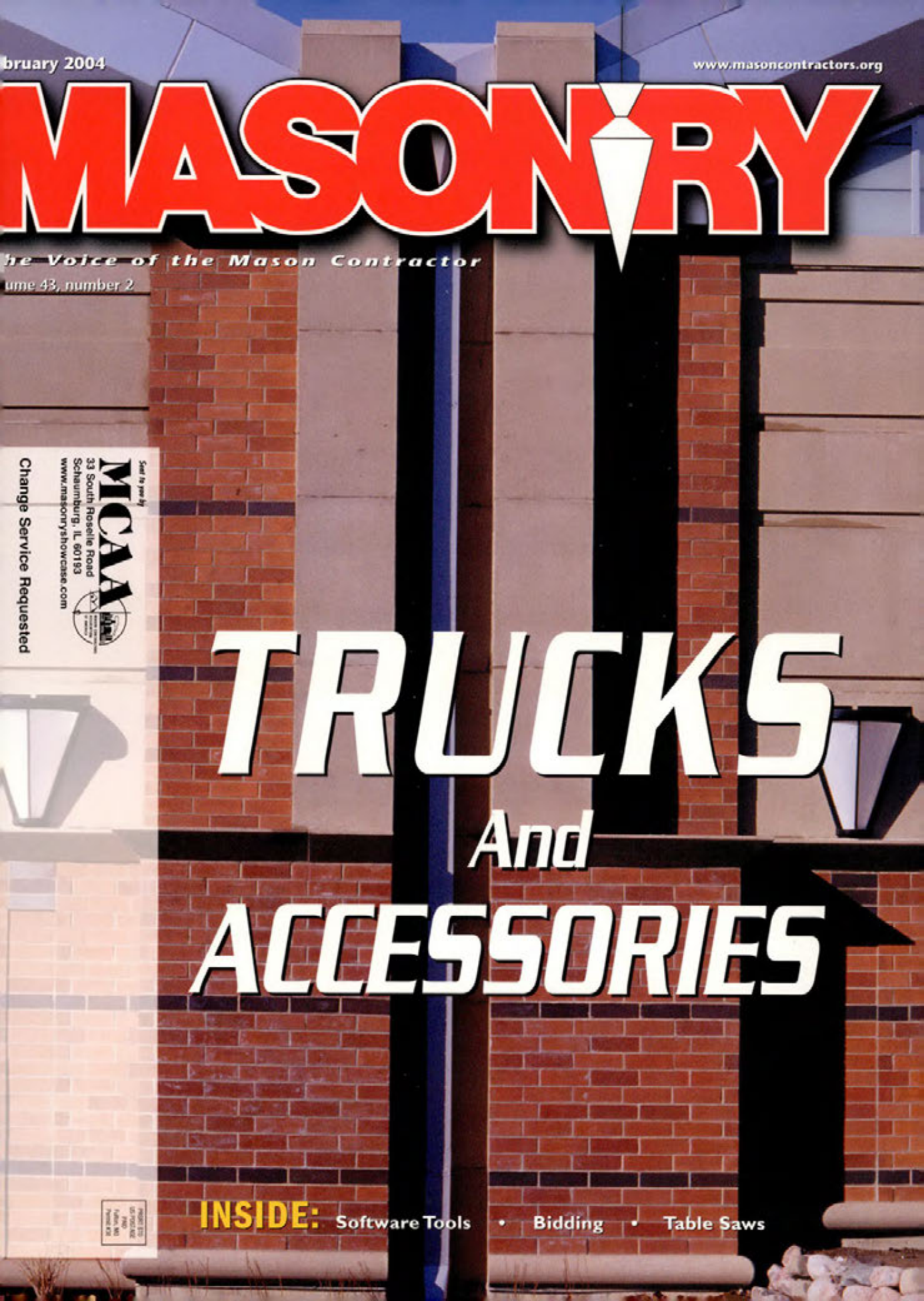 Masonry Magazine February 2004 Page. 1
