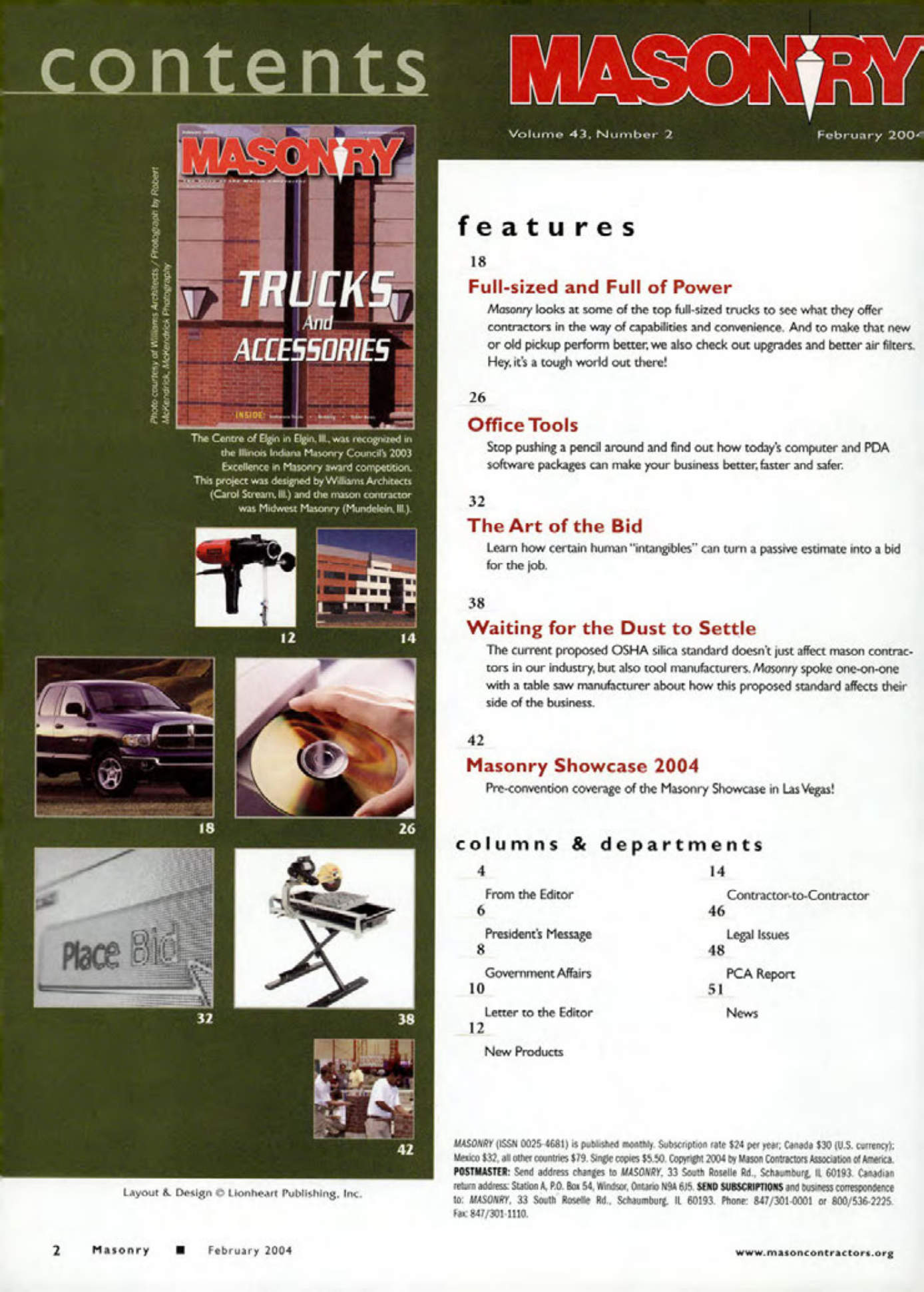 Masonry Magazine February 2004 Page. 4