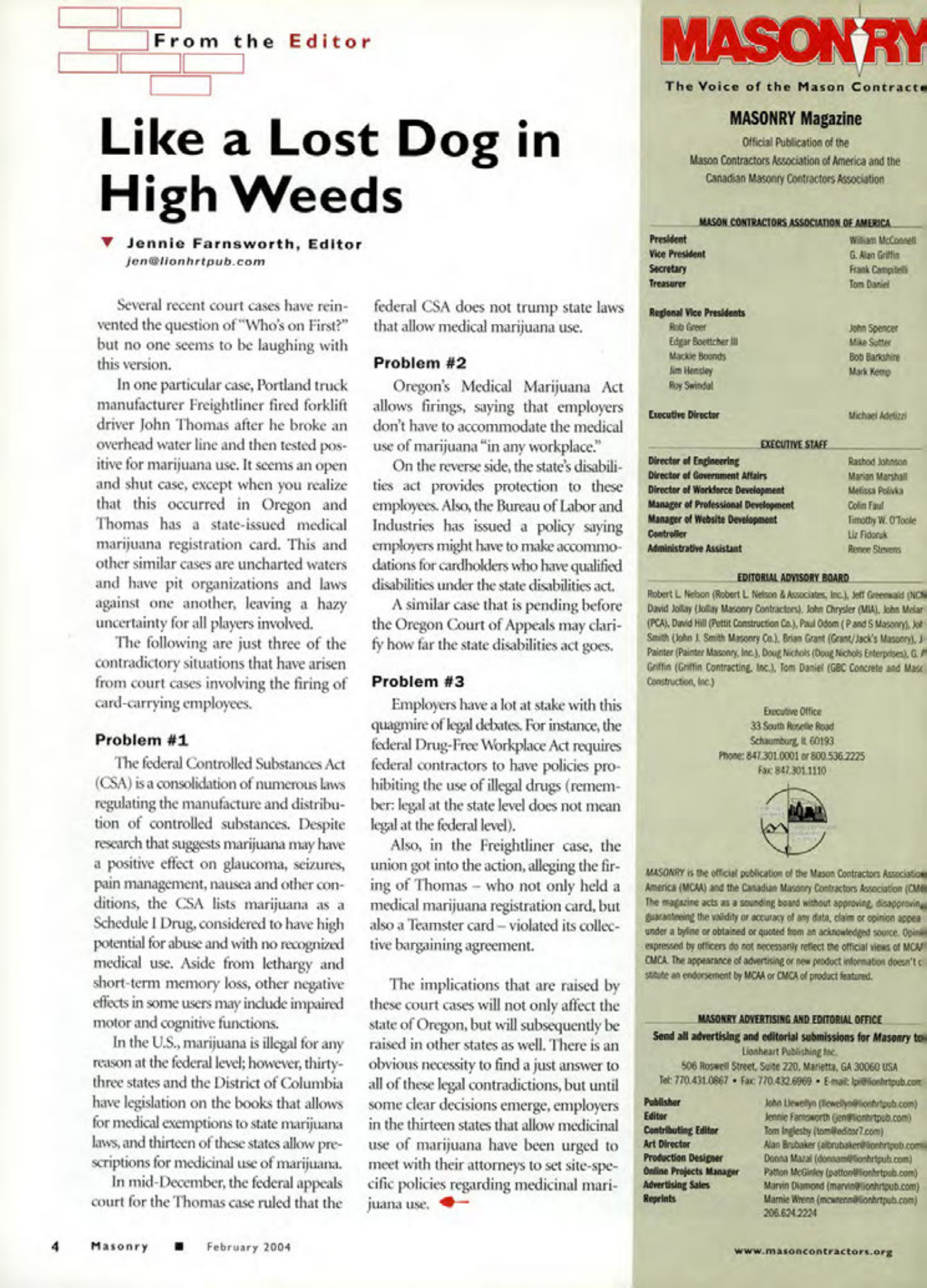 Masonry Magazine February 2004 Page. 6