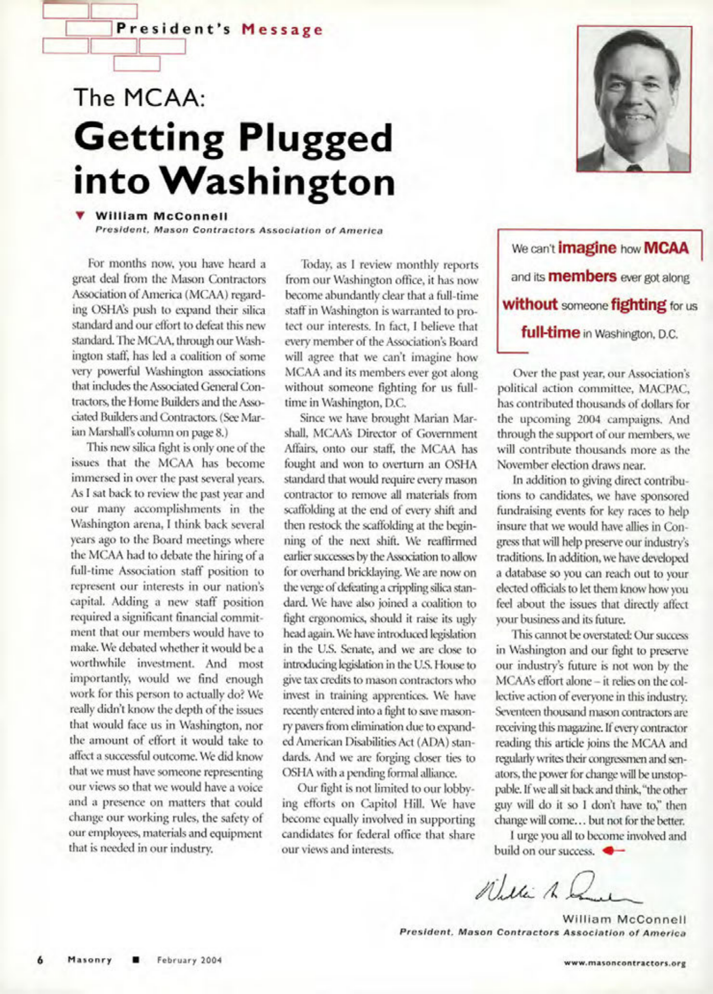 Masonry Magazine February 2004 Page. 8