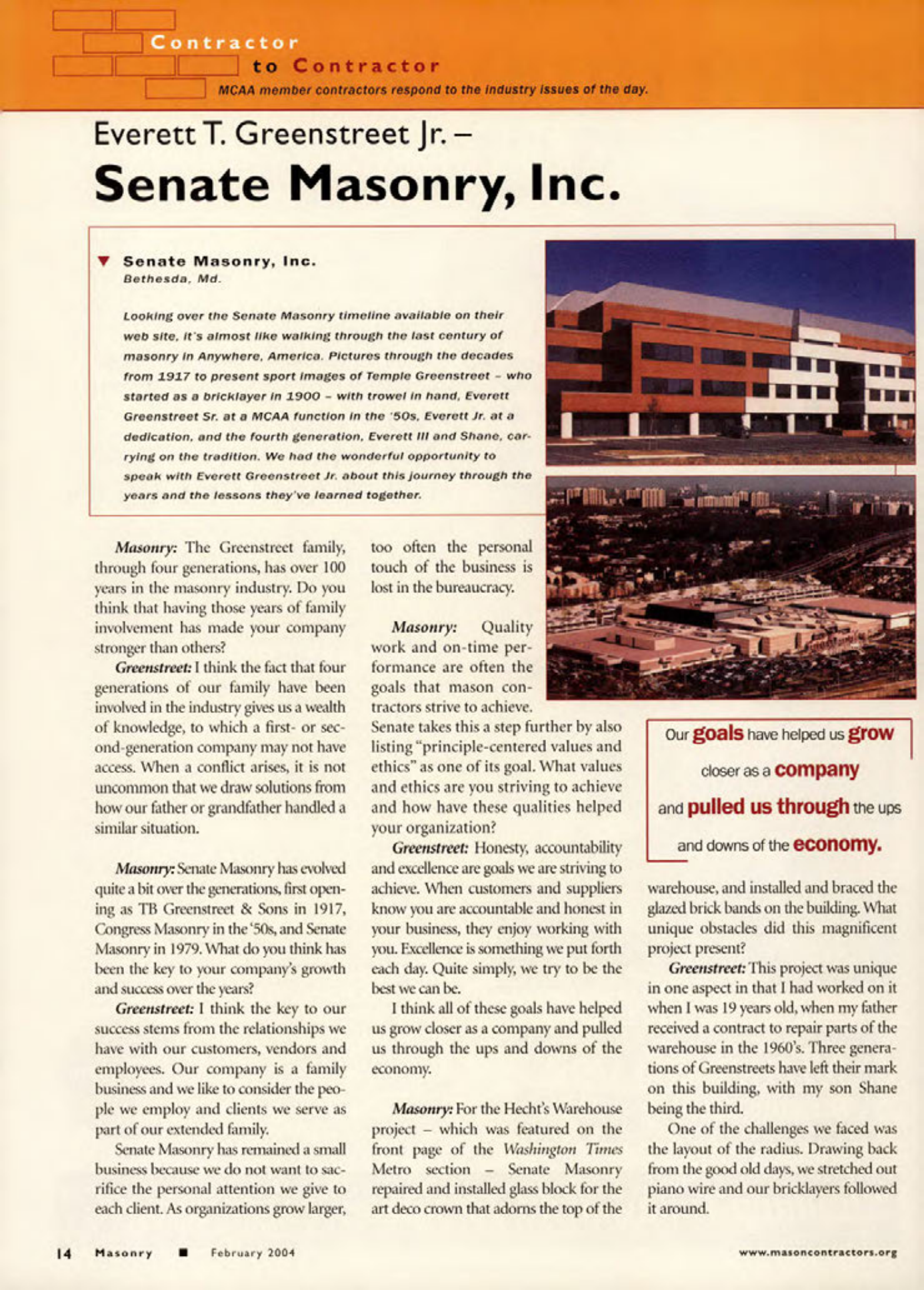 Masonry Magazine February 2004 Page. 16