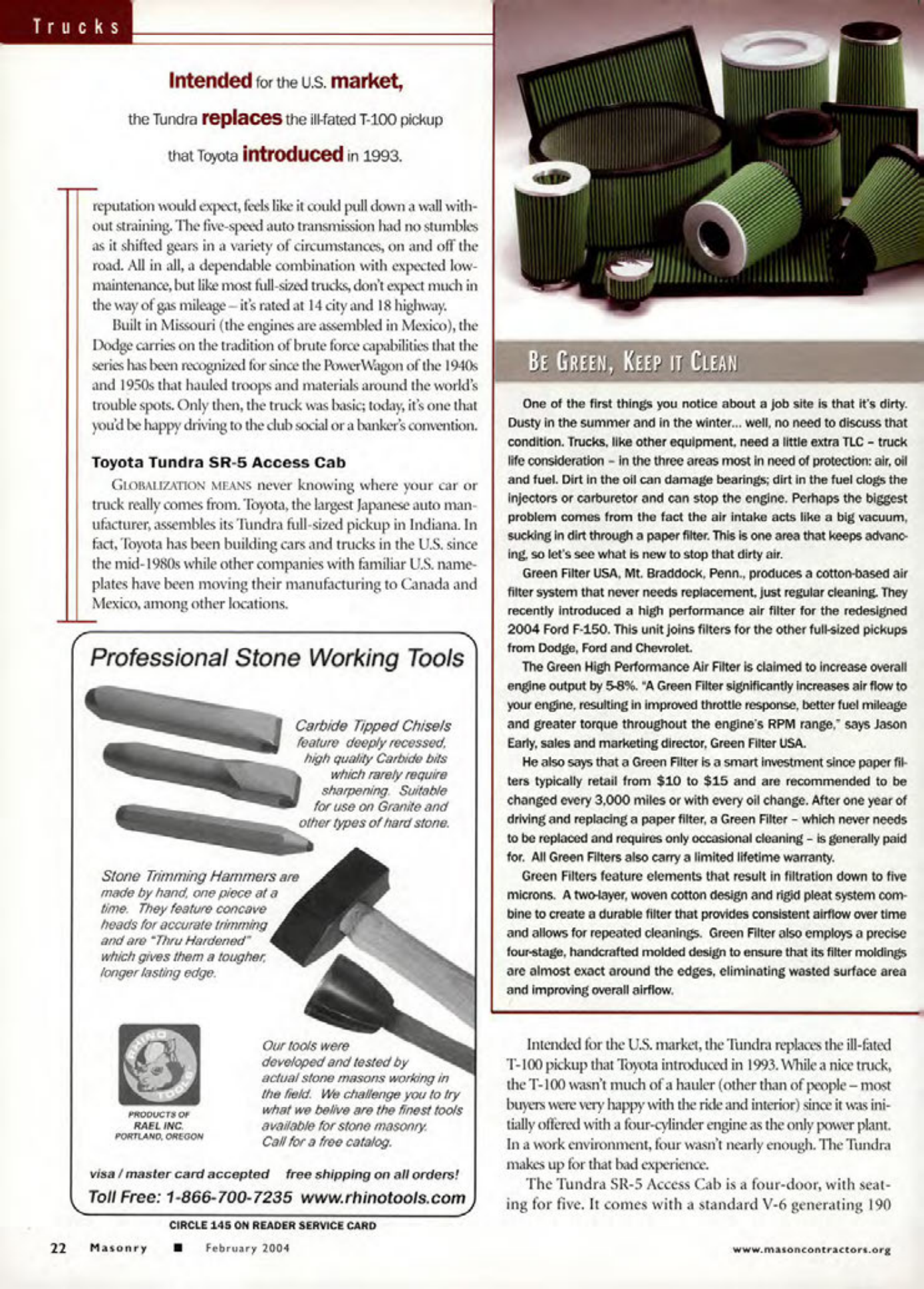 Masonry Magazine February 2004 Page. 24