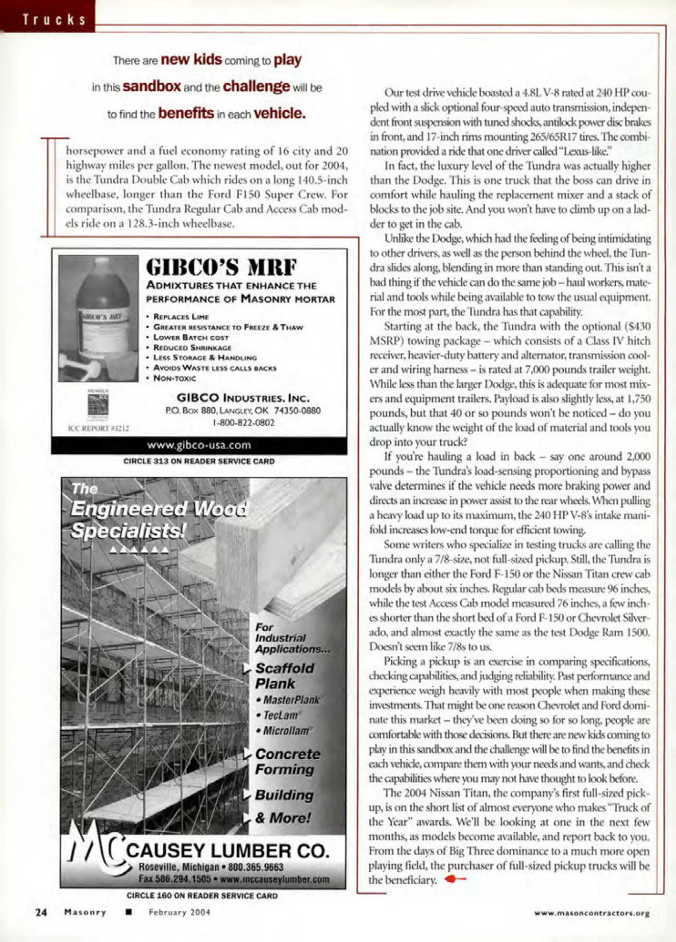 Masonry Magazine February 2004 Page. 26