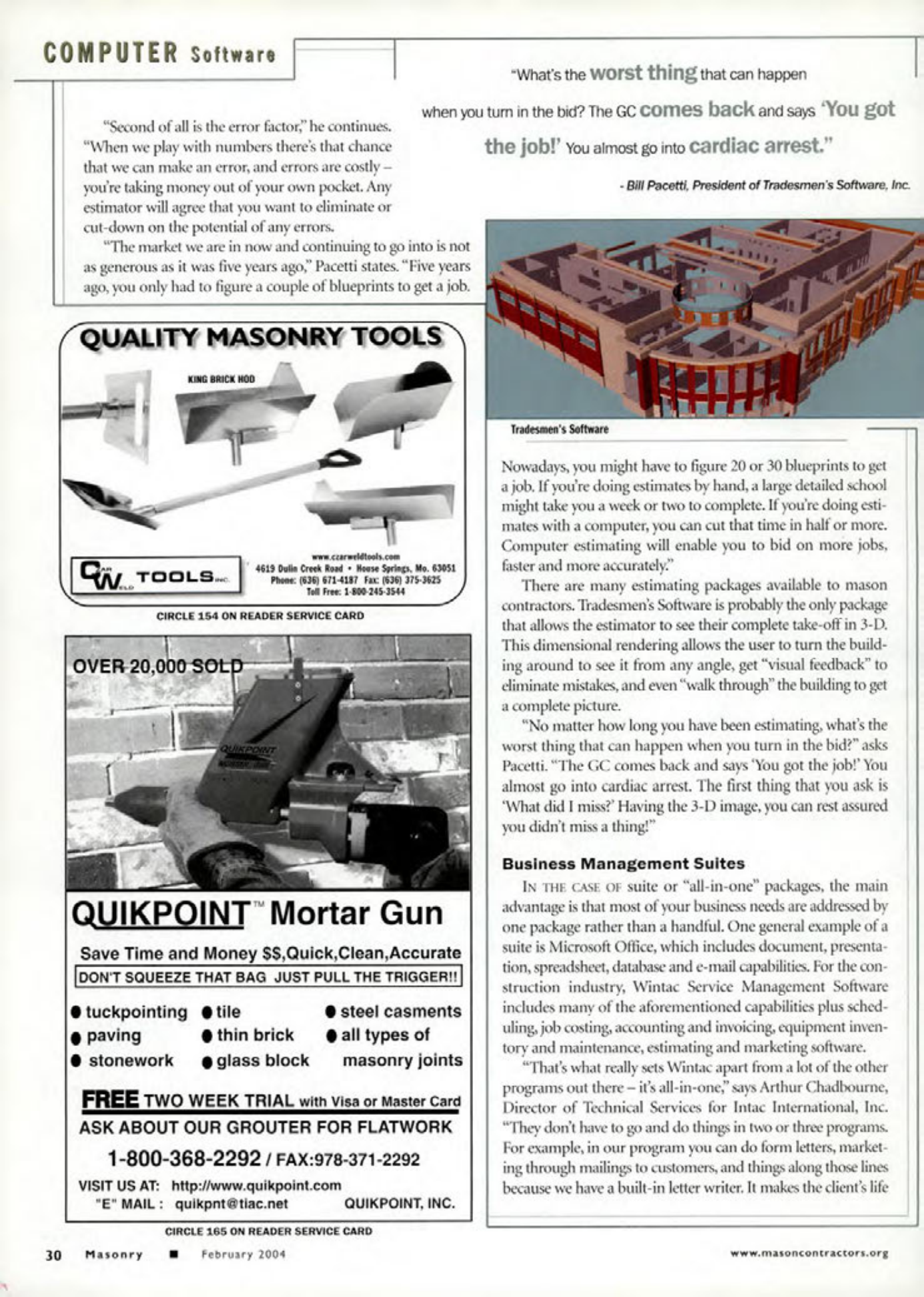 Masonry Magazine February 2004 Page. 32