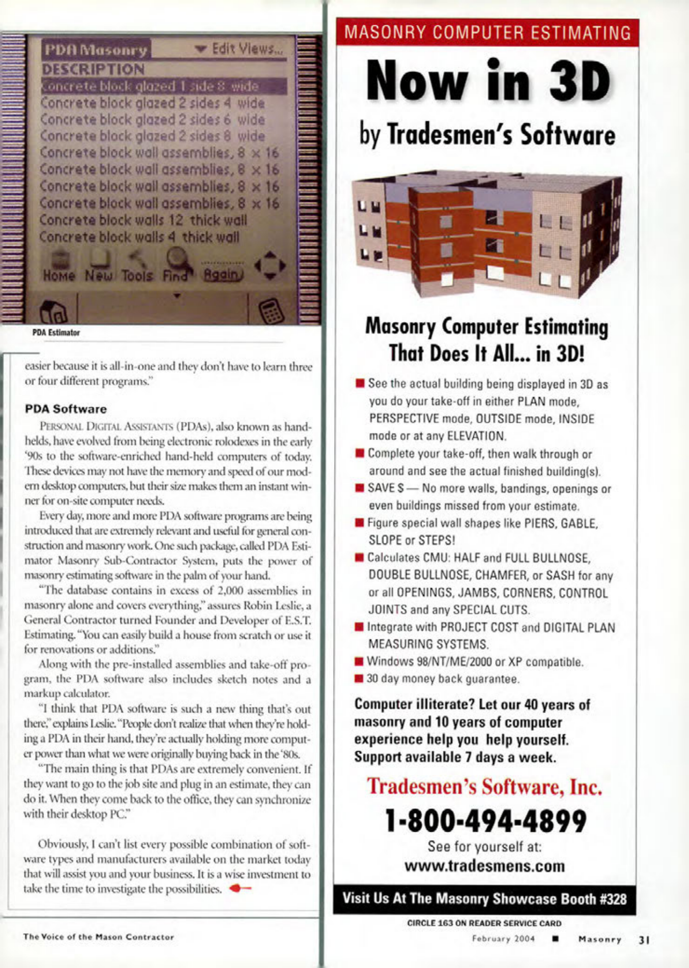 Masonry Magazine February 2004 Page. 33