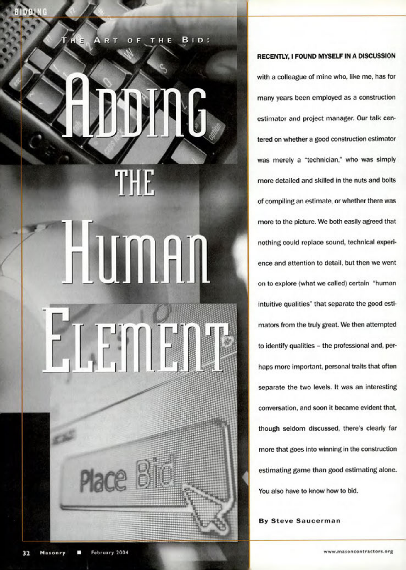 Masonry Magazine February 2004 Page. 34