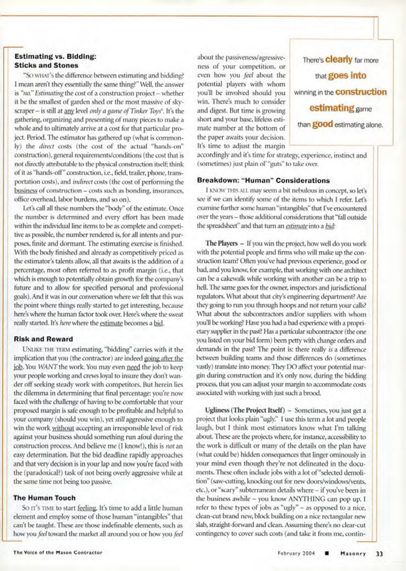 Masonry Magazine February 2004 Page. 35