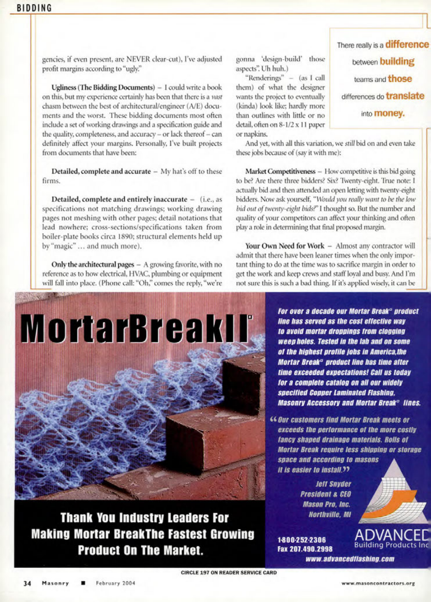 Masonry Magazine February 2004 Page. 36
