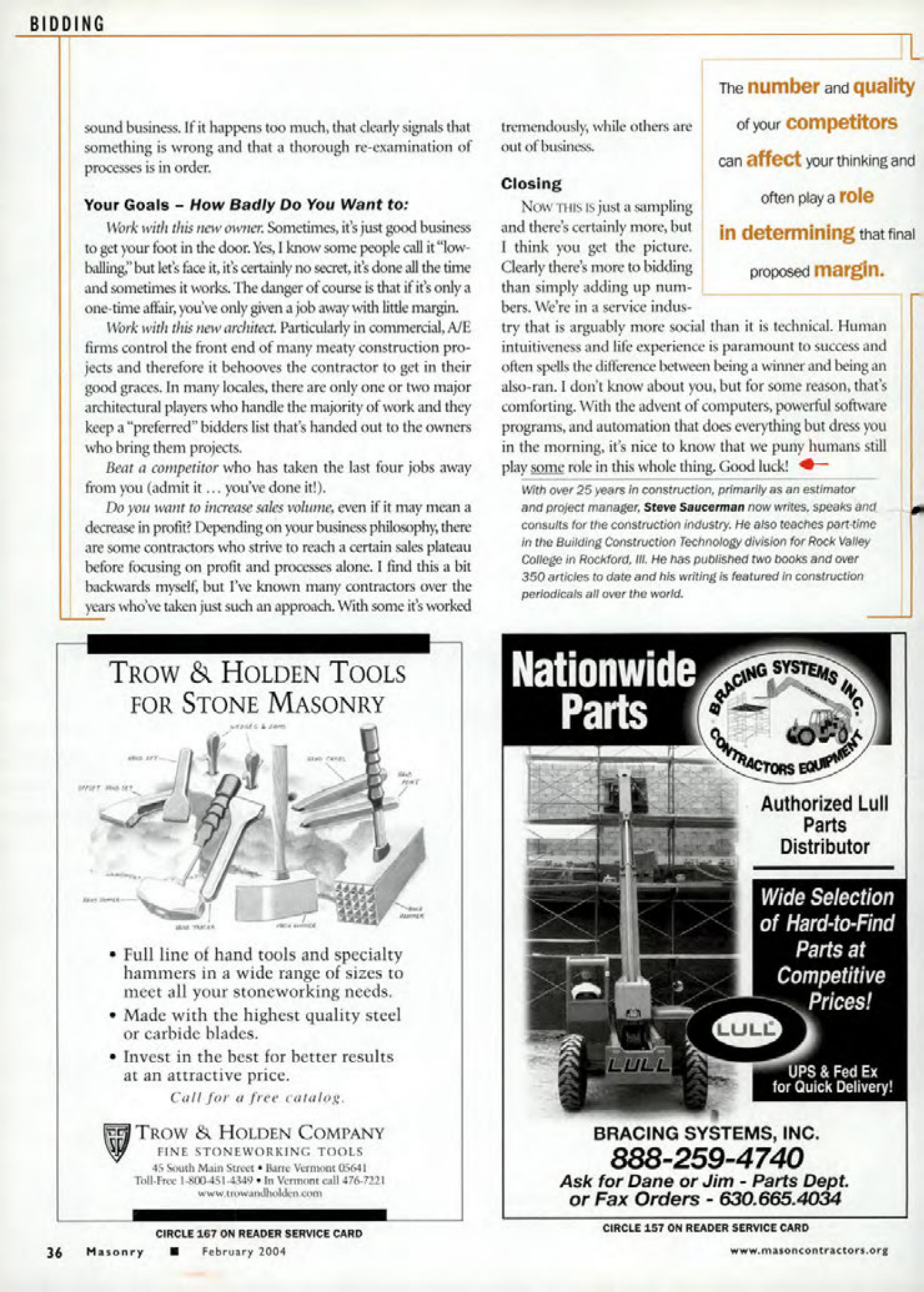 Masonry Magazine February 2004 Page. 38