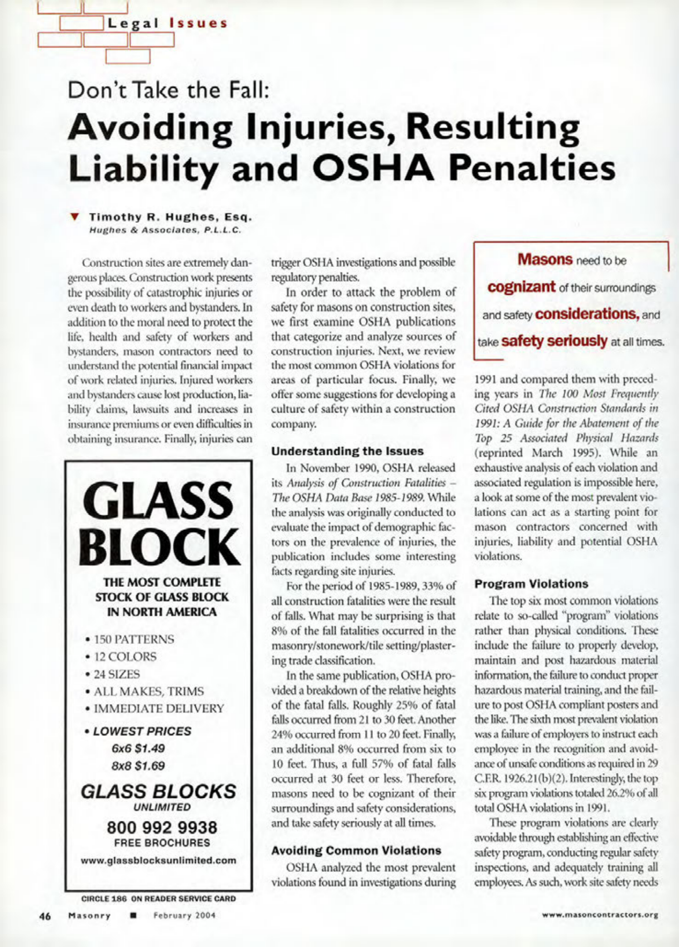 Masonry Magazine February 2004 Page. 48