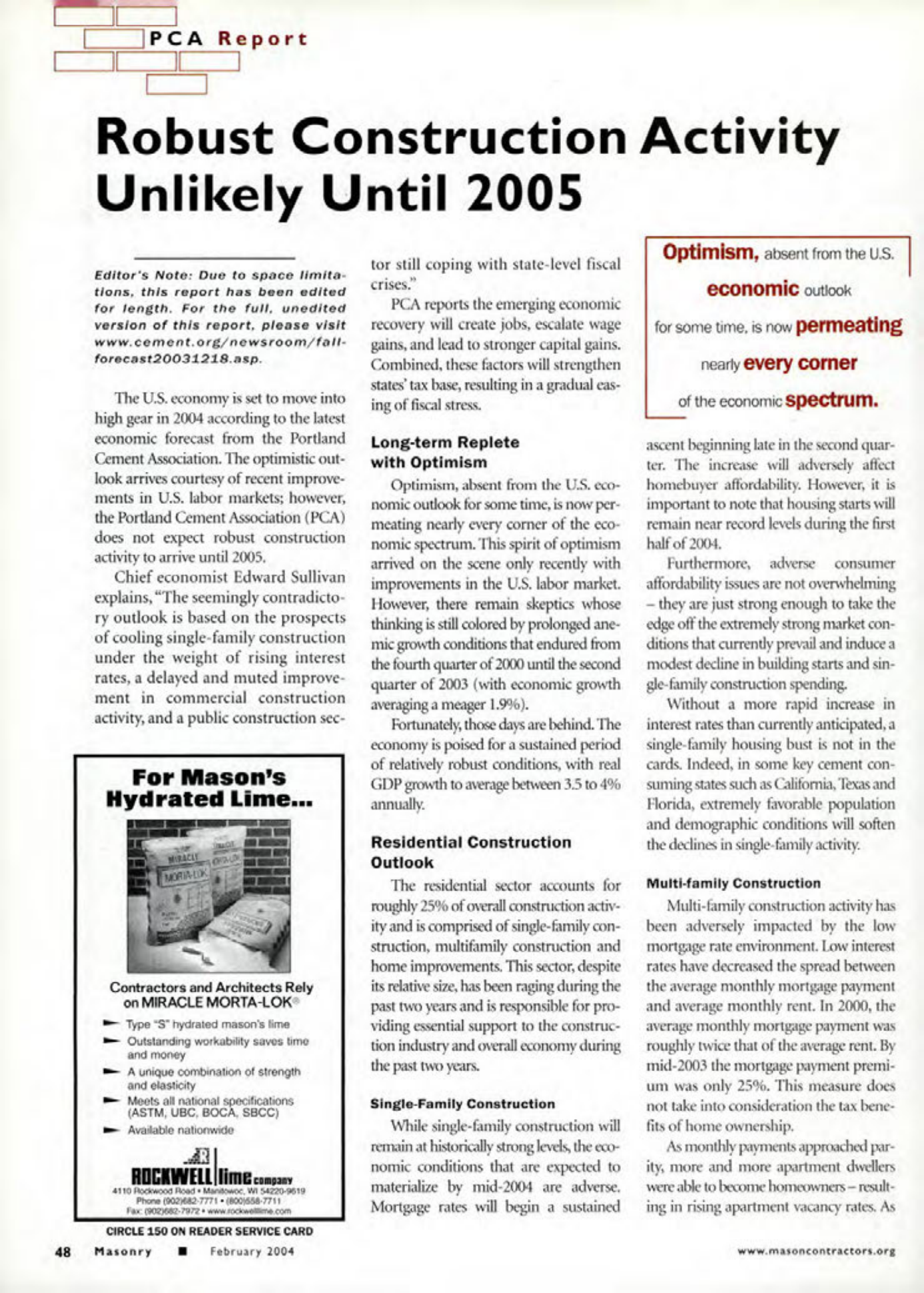 Masonry Magazine February 2004 Page. 50
