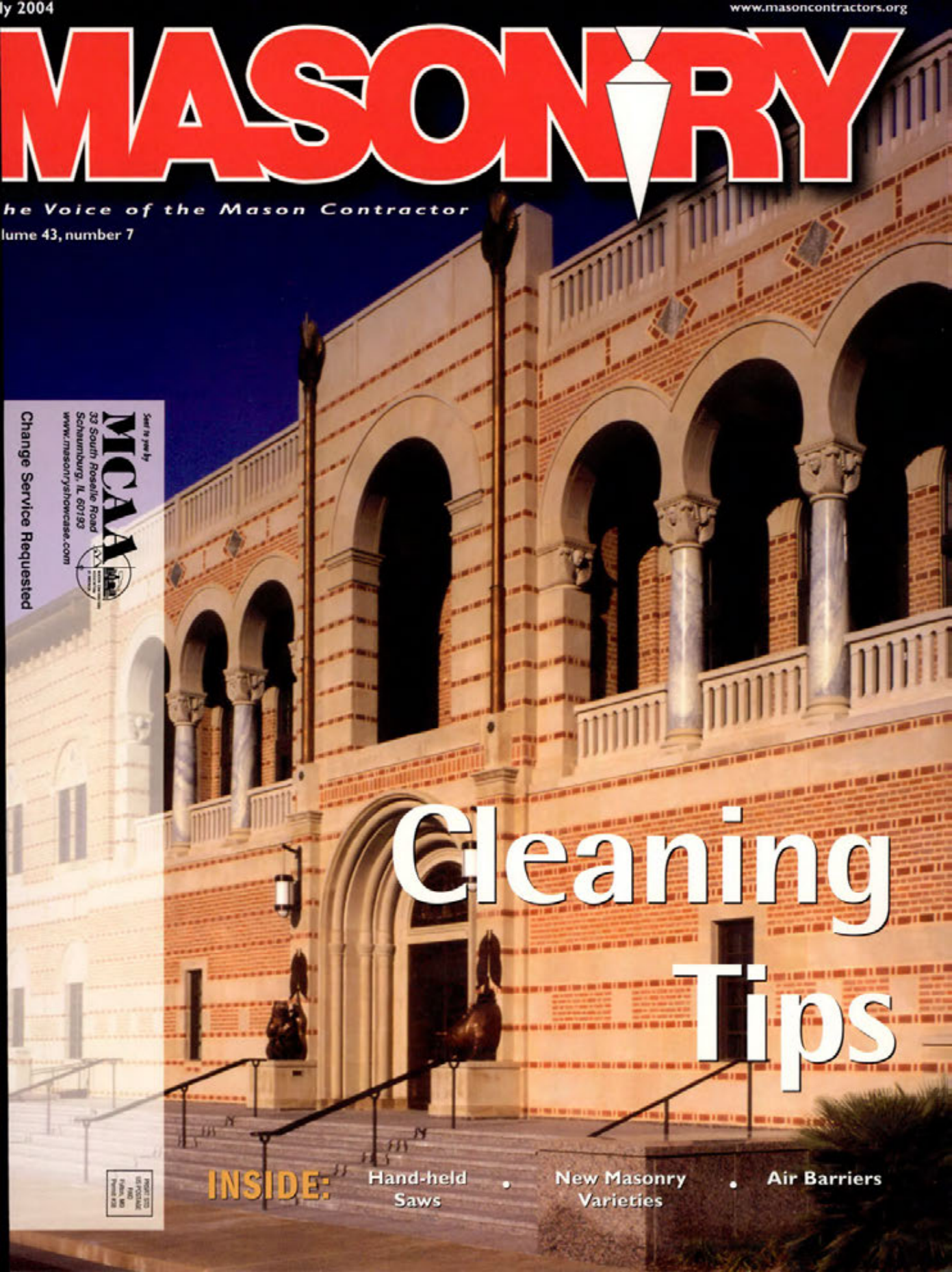 Masonry Magazine July 2004 Page. 1