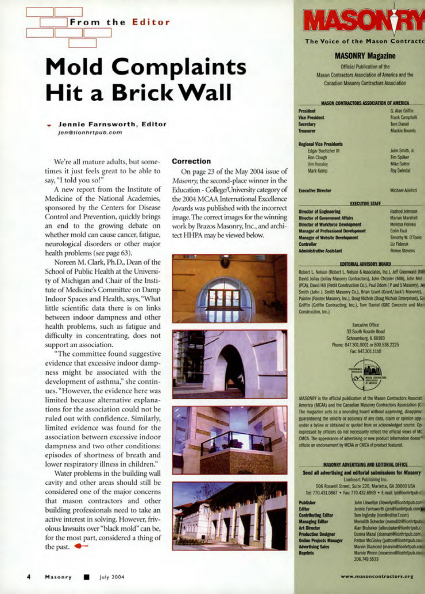 Masonry Magazine July 2004 Page. 6