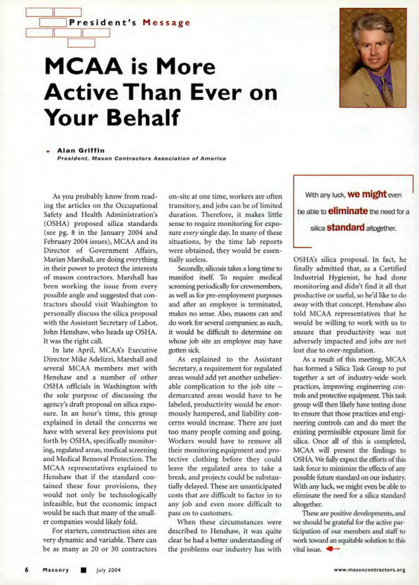Masonry Magazine July 2004 Page. 8