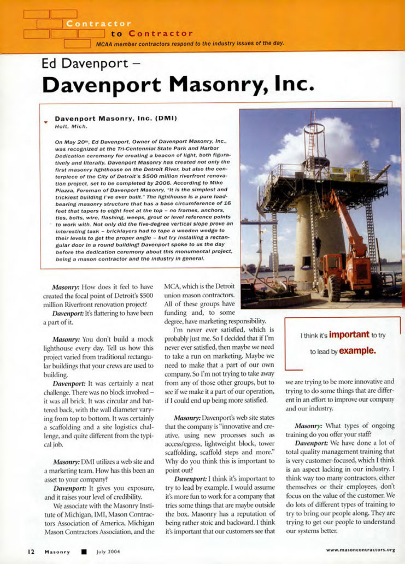 Masonry Magazine July 2004 Page. 14