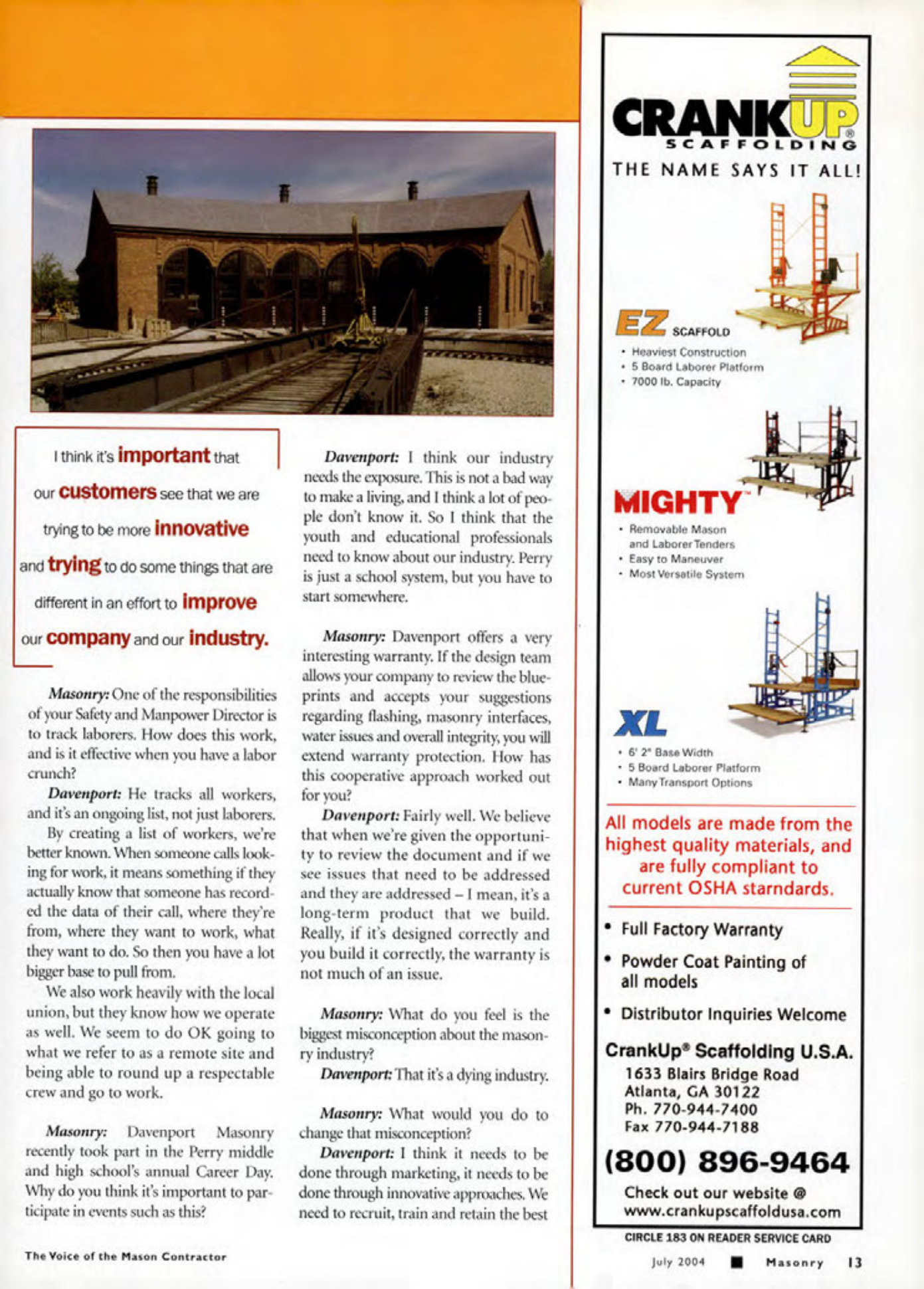 Masonry Magazine July 2004 Page. 15