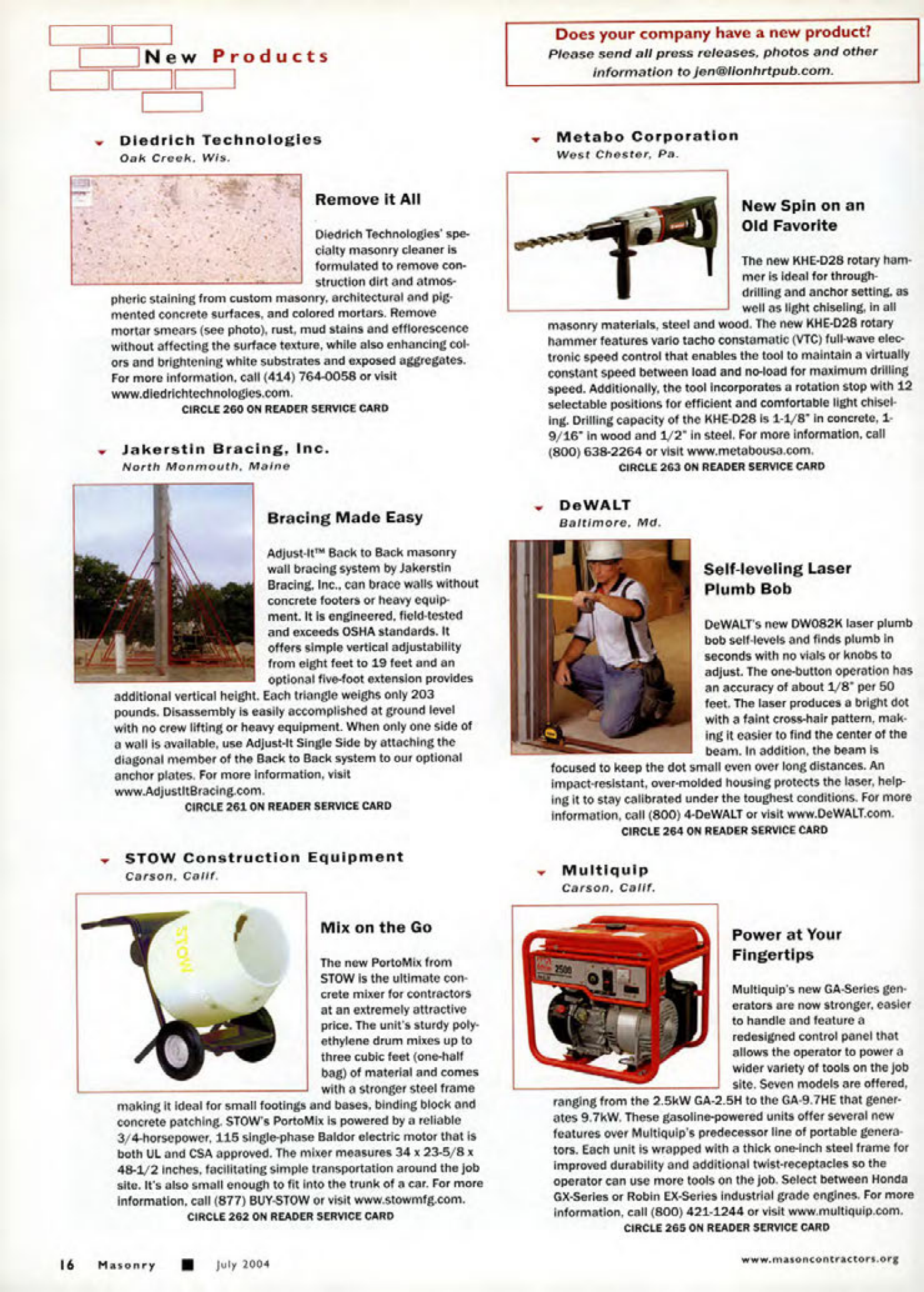 Masonry Magazine July 2004 Page. 18